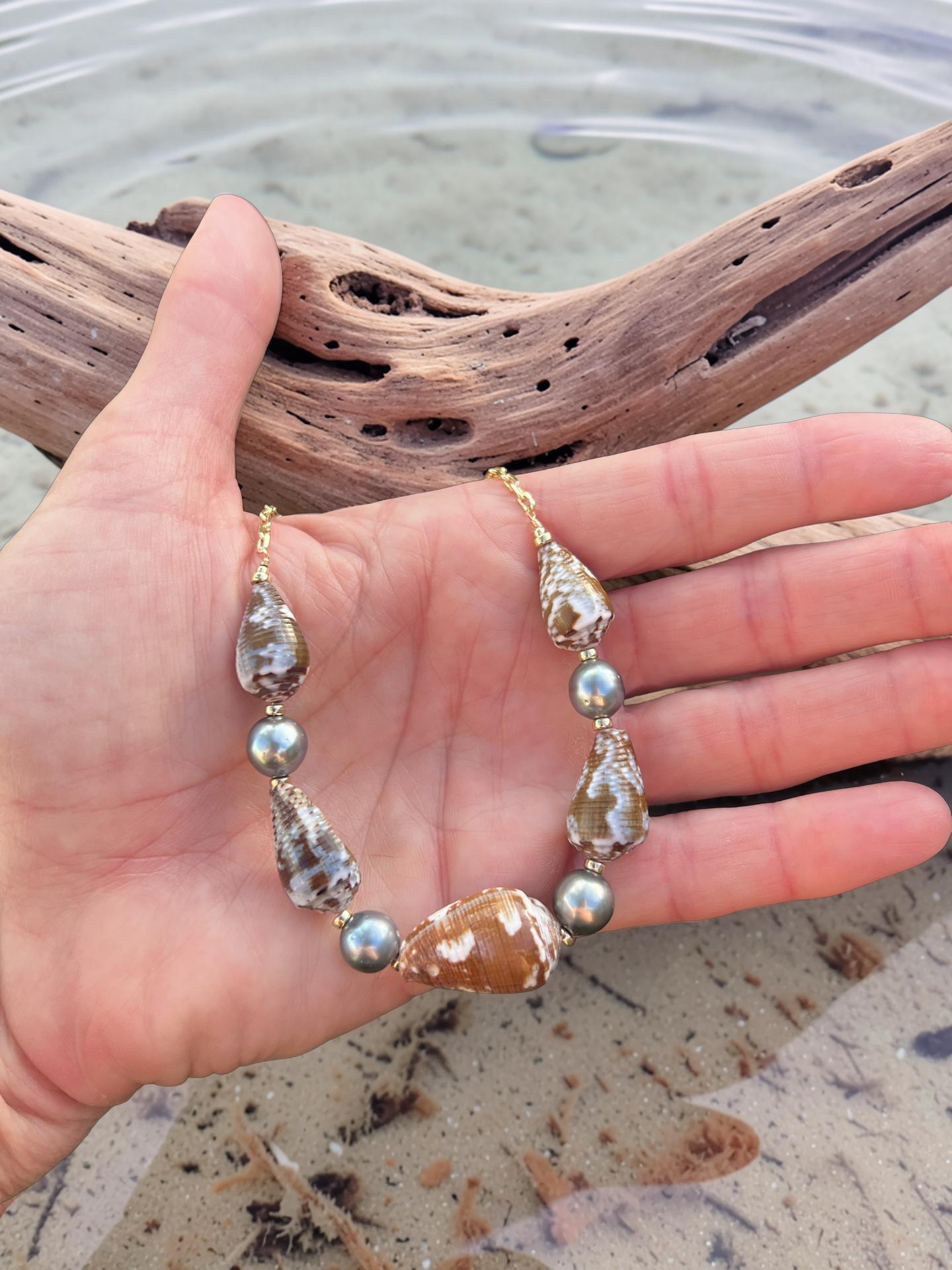 Tahitian & Hawaiian Cone Shell Necklace