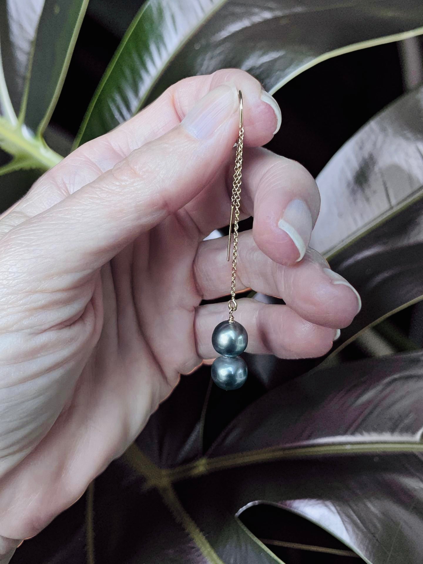 Double Tahitian Threader Earrings