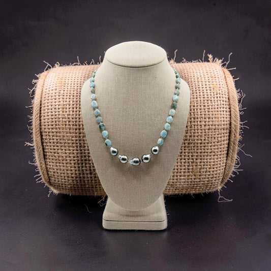 Tahitian & Larimar Necklace
