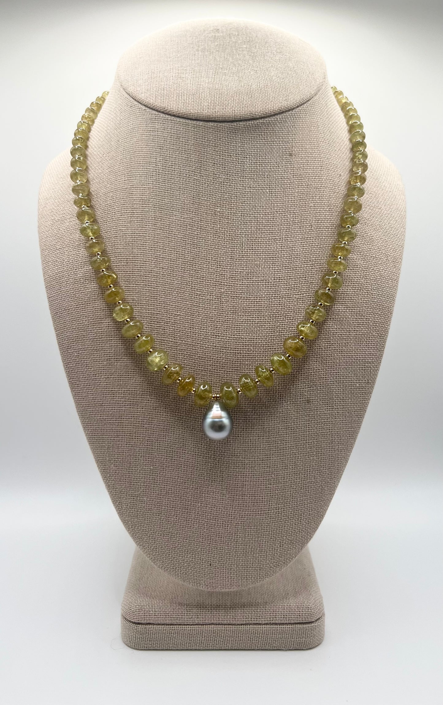 Tahitian Barrel Teardrop Necklace