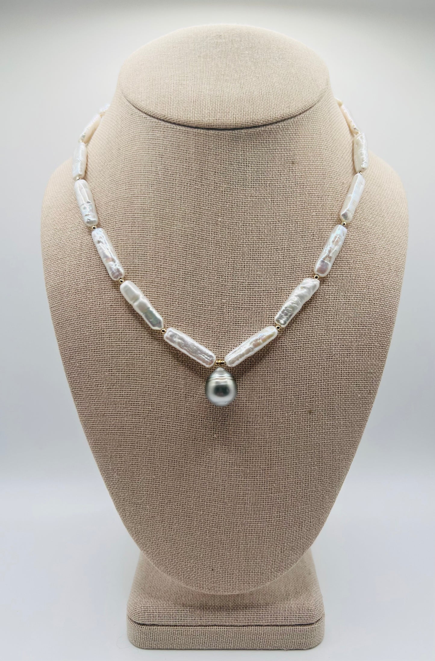 Tahitian Freshwater Pearl Stick Necklace