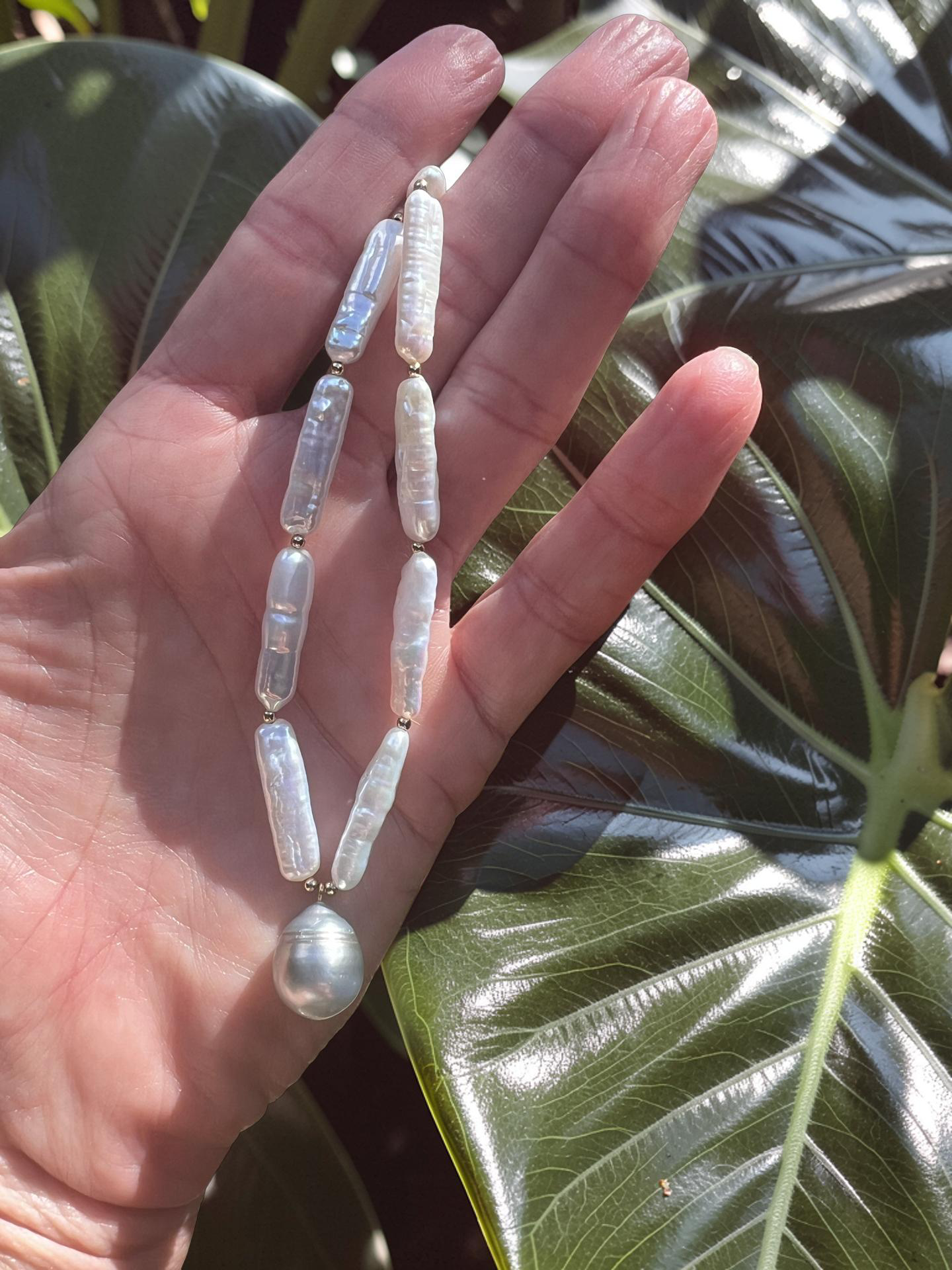 Tahitian Freshwater Pearl Stick Necklace