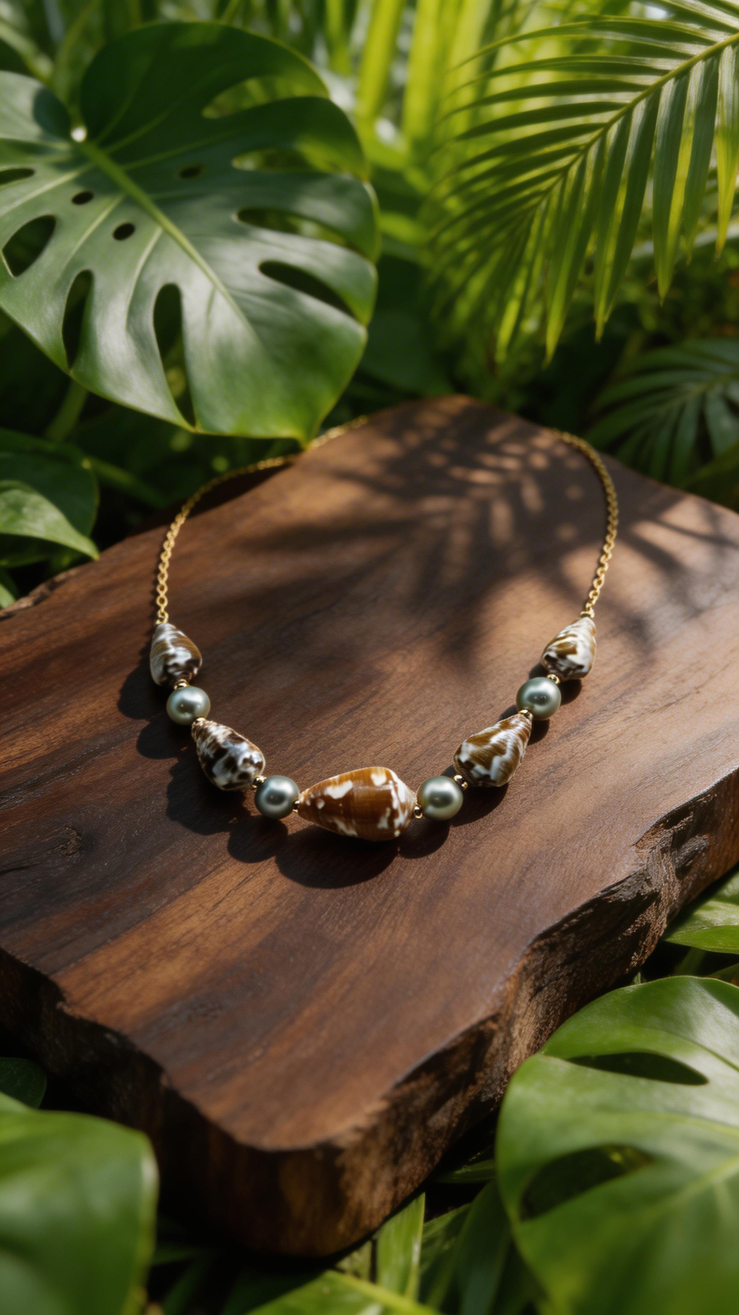 Tahitian & Hawaiian Cone Shell Necklace