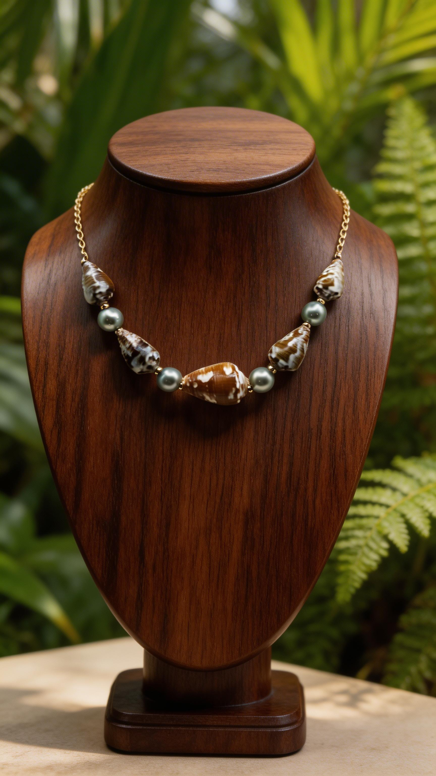 Tahitian & Hawaiian Cone Shell Necklace