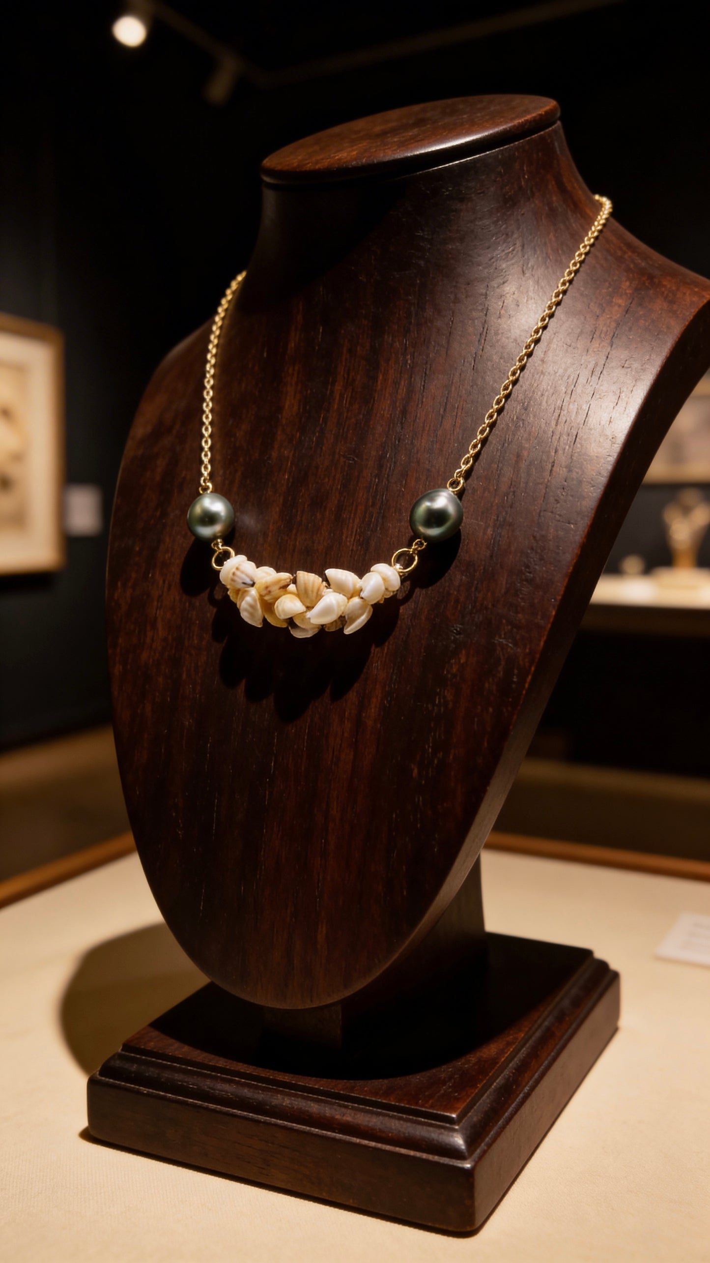 Niihau Shell & Tahitian Pearl Chain Necklace
