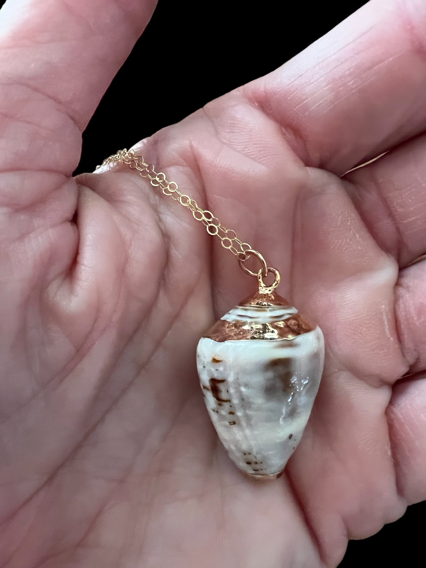 Cone Shell Necklace - Gray Long