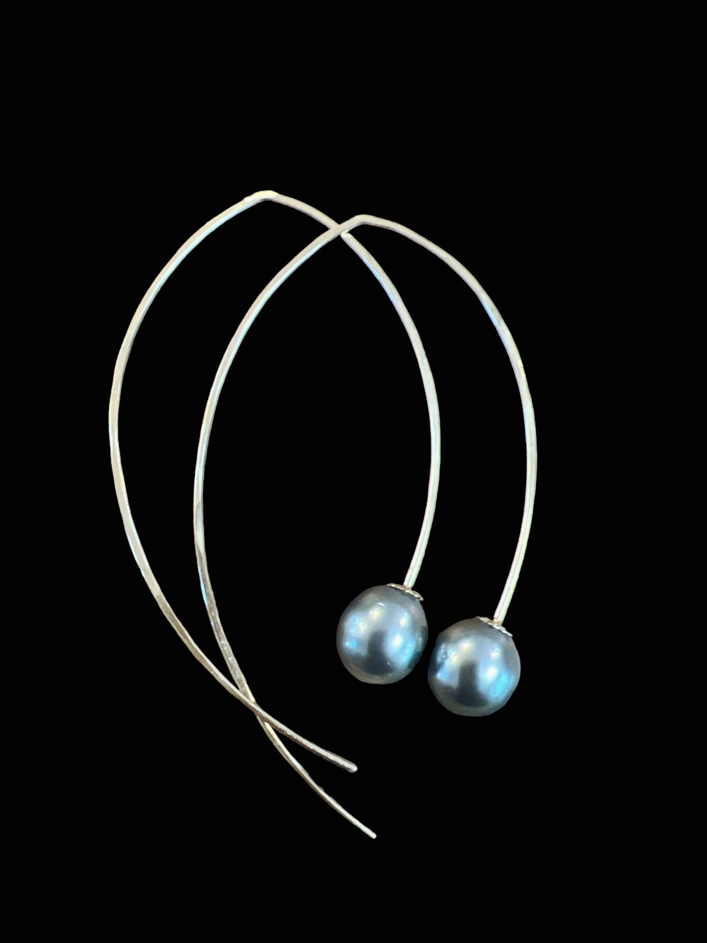 Tahitian Tear Drop Open Hoops