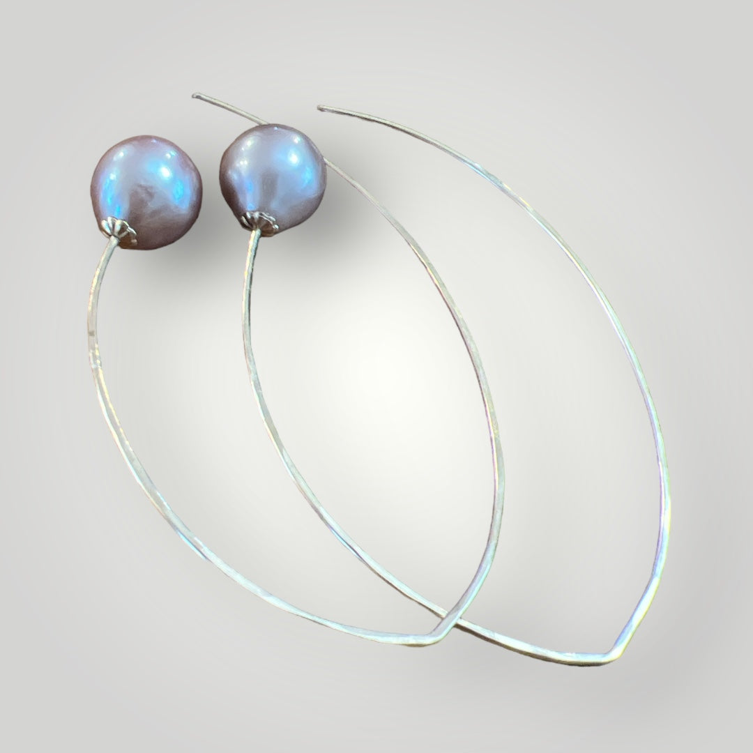 Edison Lavender Open Hoops