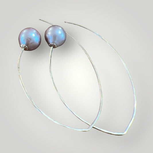Edison Lavender Open Hoops