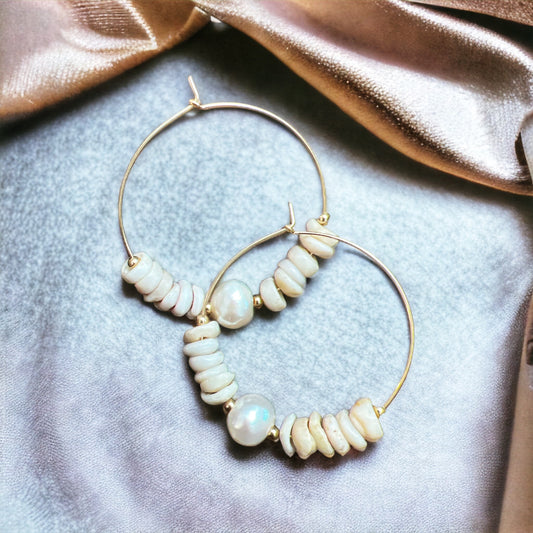Mermaid Hoops - White