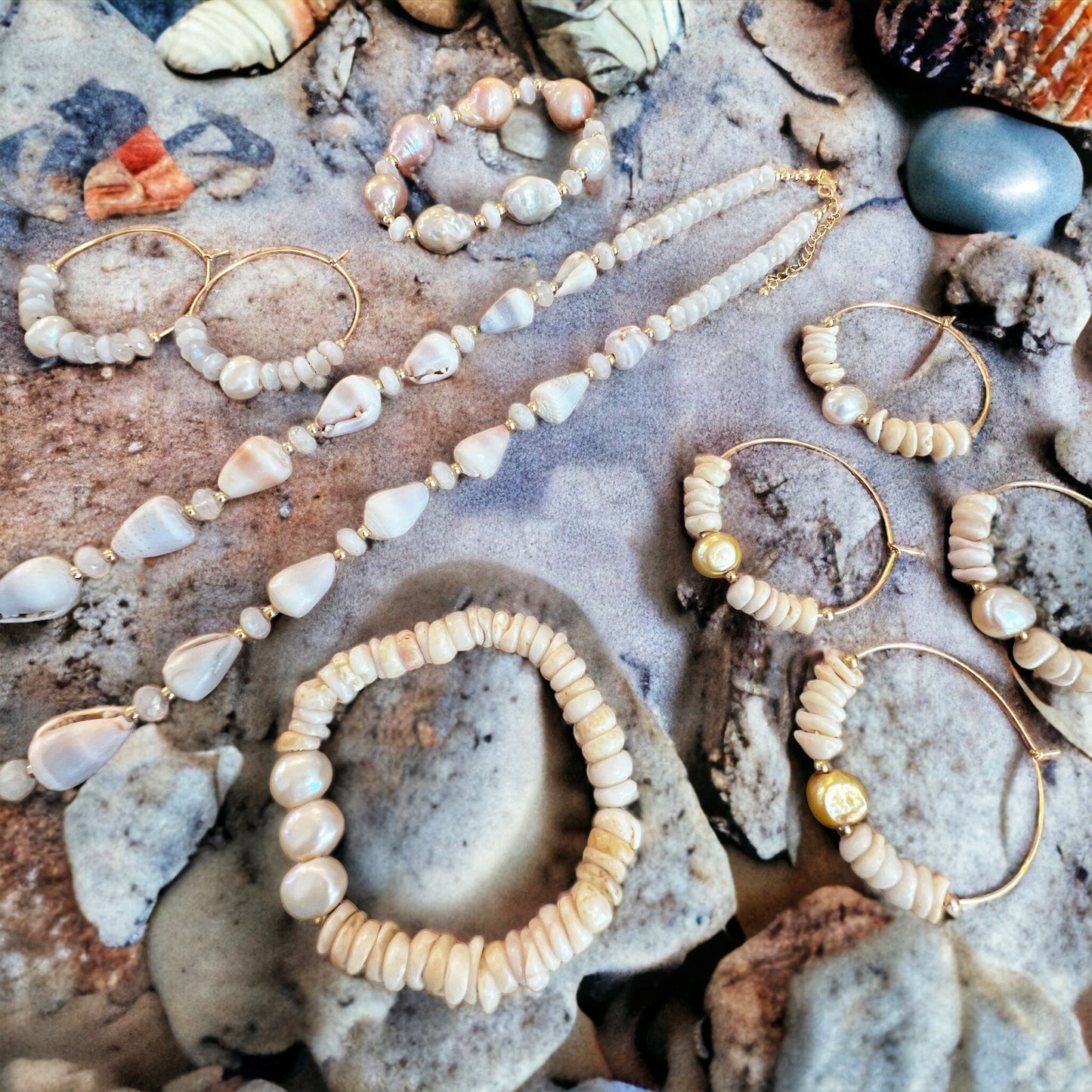 Mermaid Hoops - White