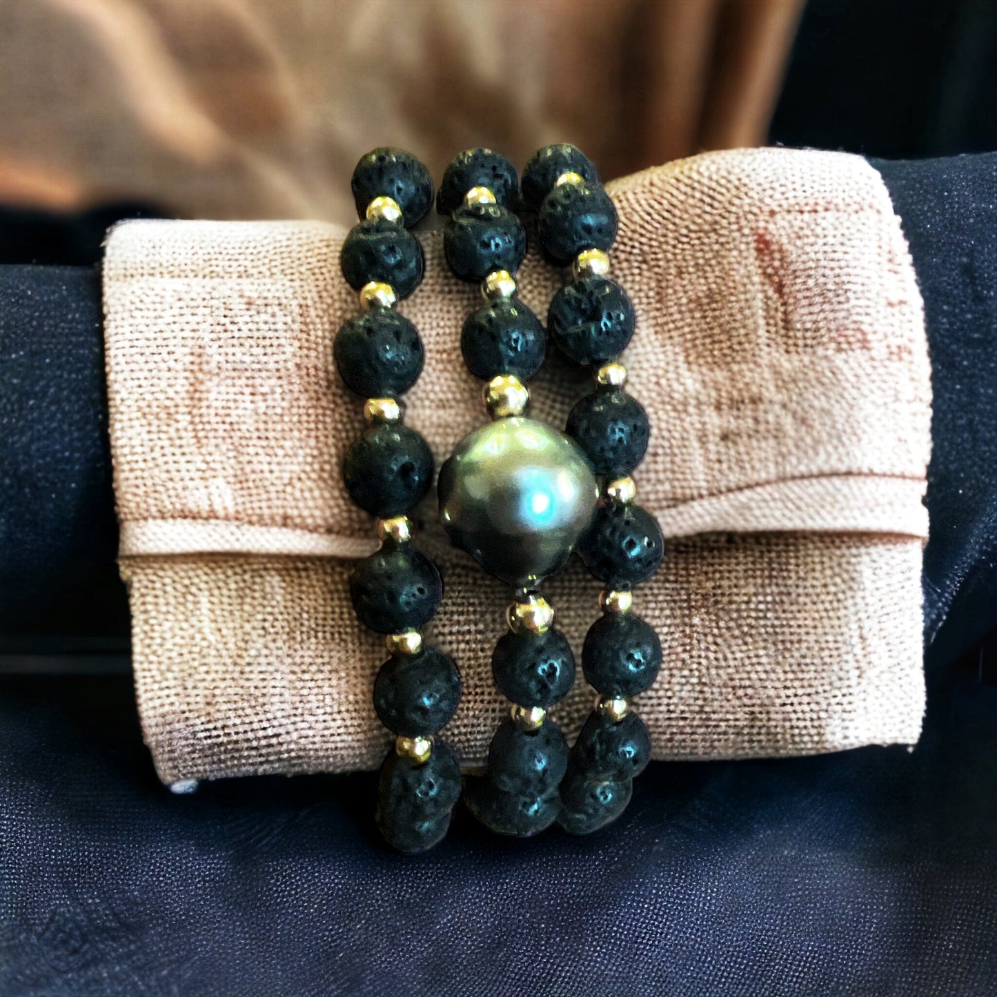 Tahitian Lava Rock Bracelet