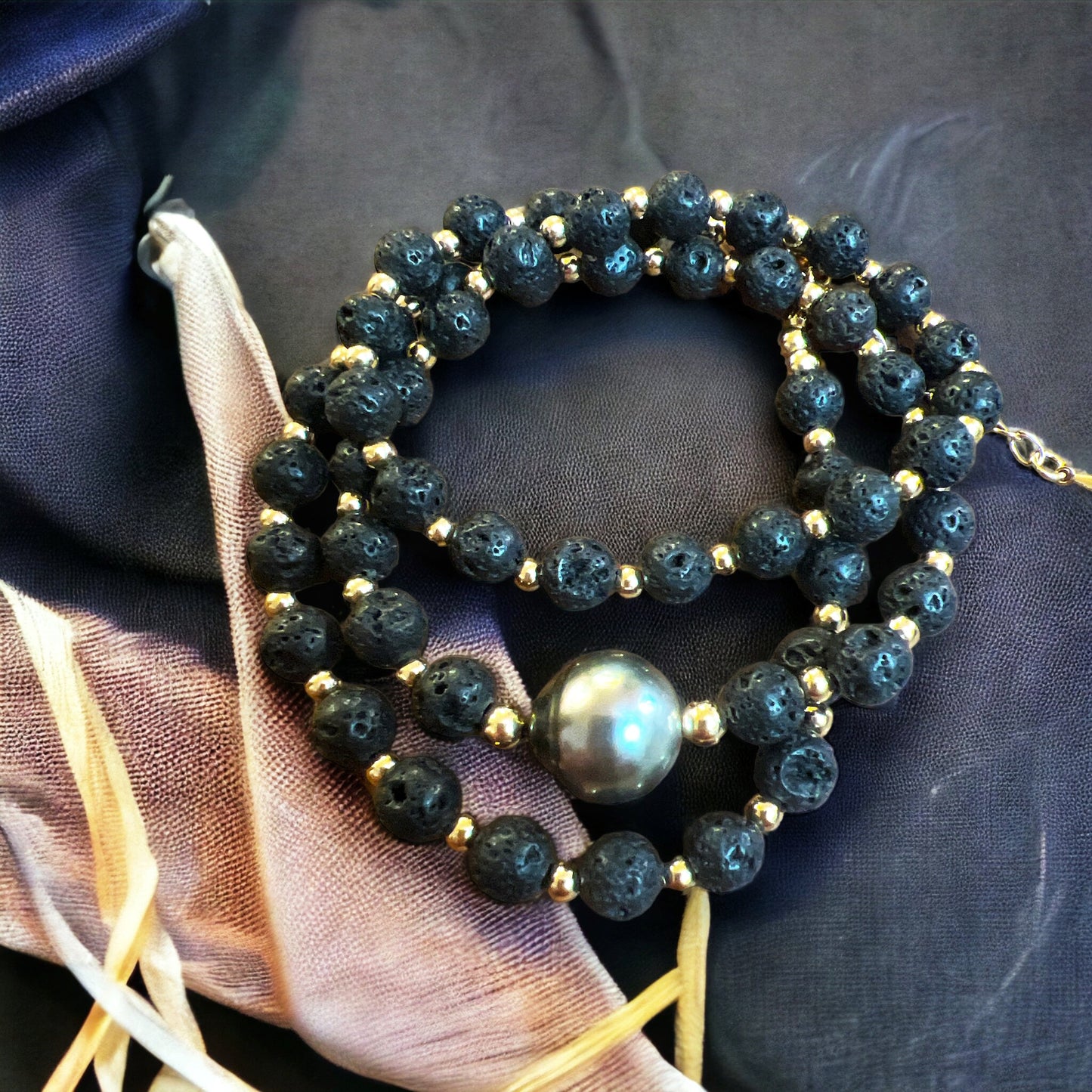 Tahitian Lava Rock Bracelet