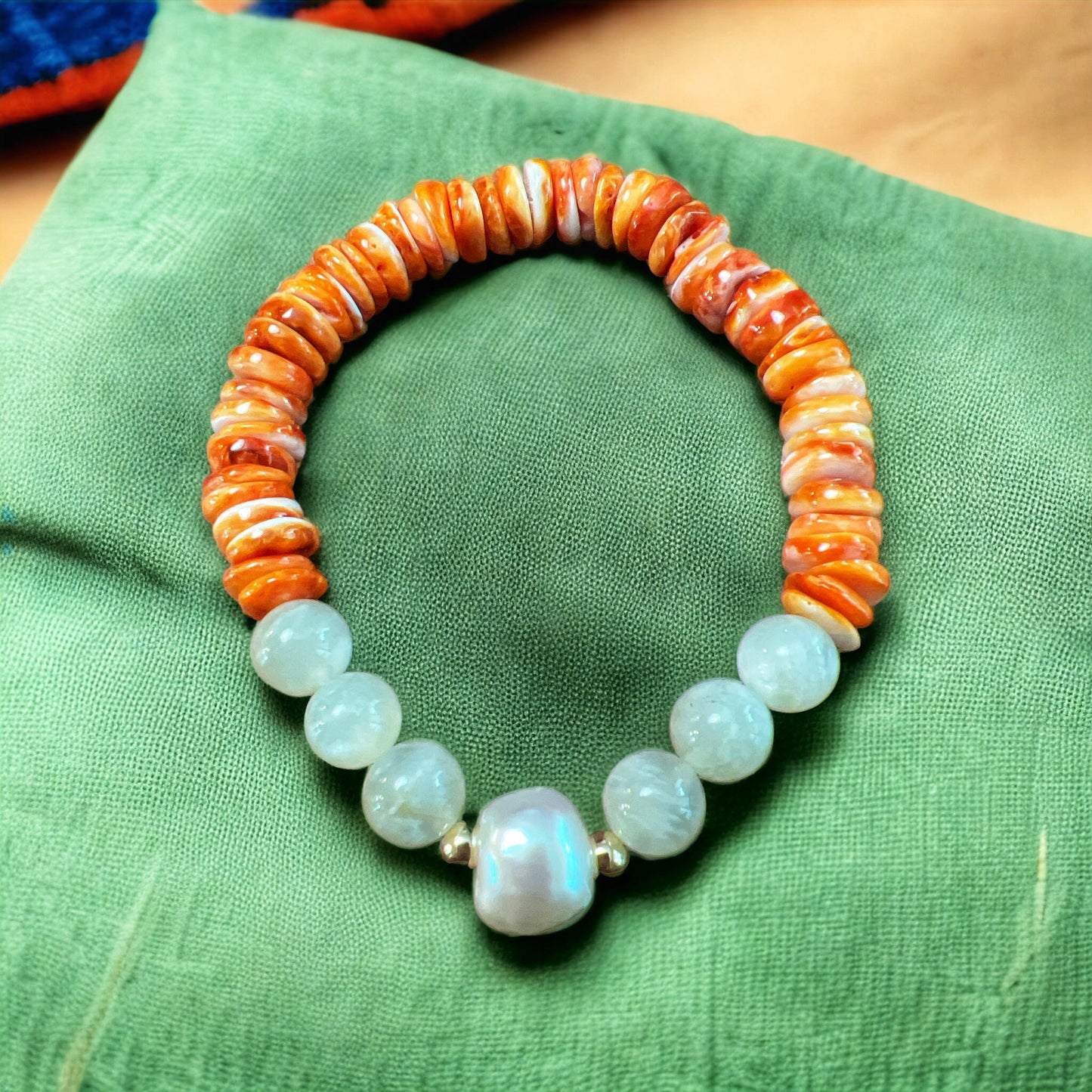 Freshwater Pearl Spiny Oyster Bracelet