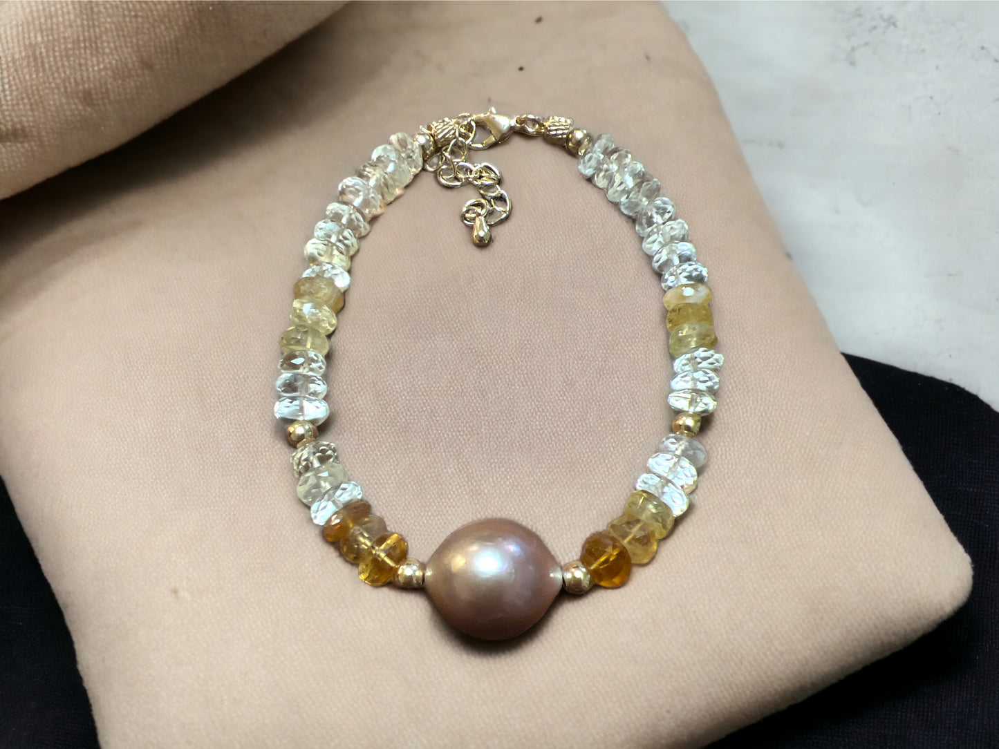 Edison Pearl Citrine Bracelet