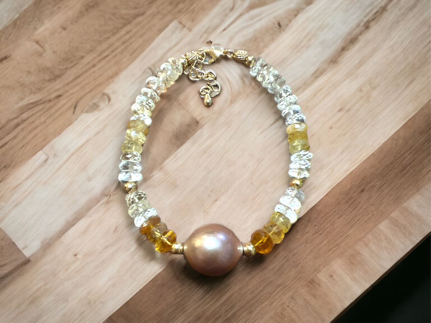 Edison Pearl Citrine Bracelet