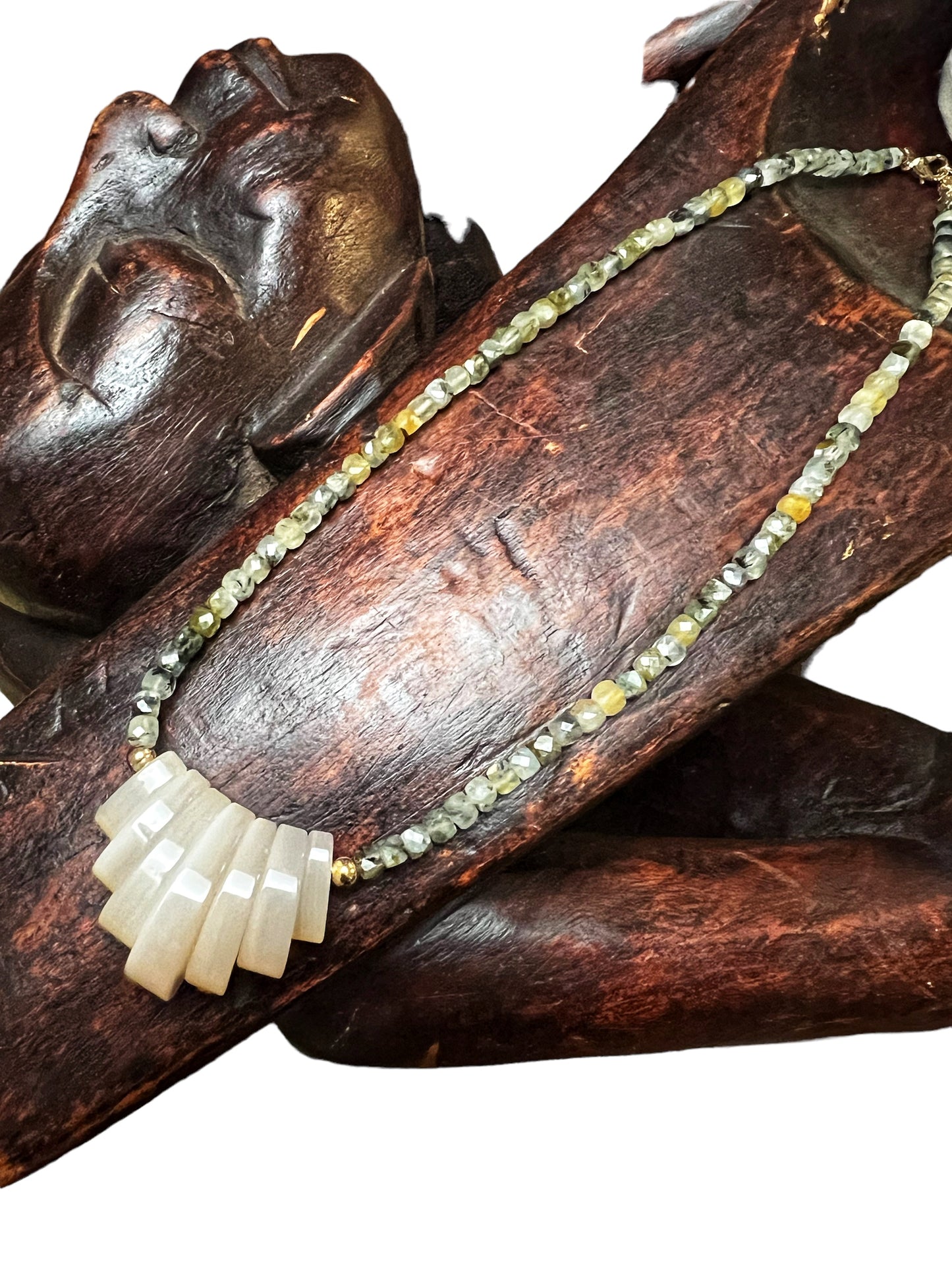 Mother of Pearl Jacla Coin Necklace