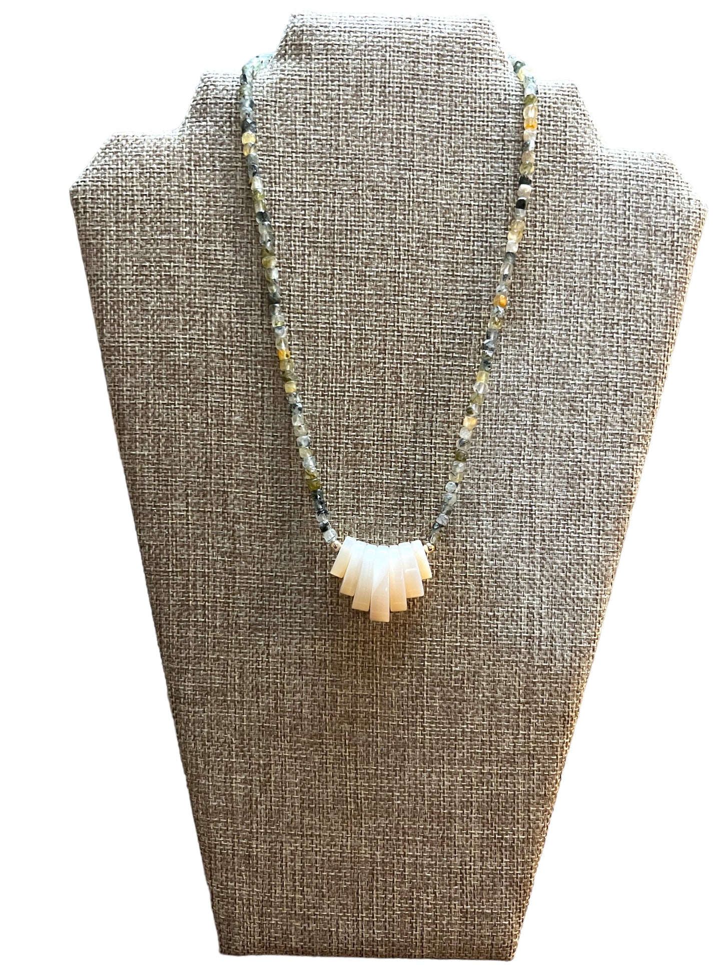 Mother of Pearl Jacla Coin Necklace