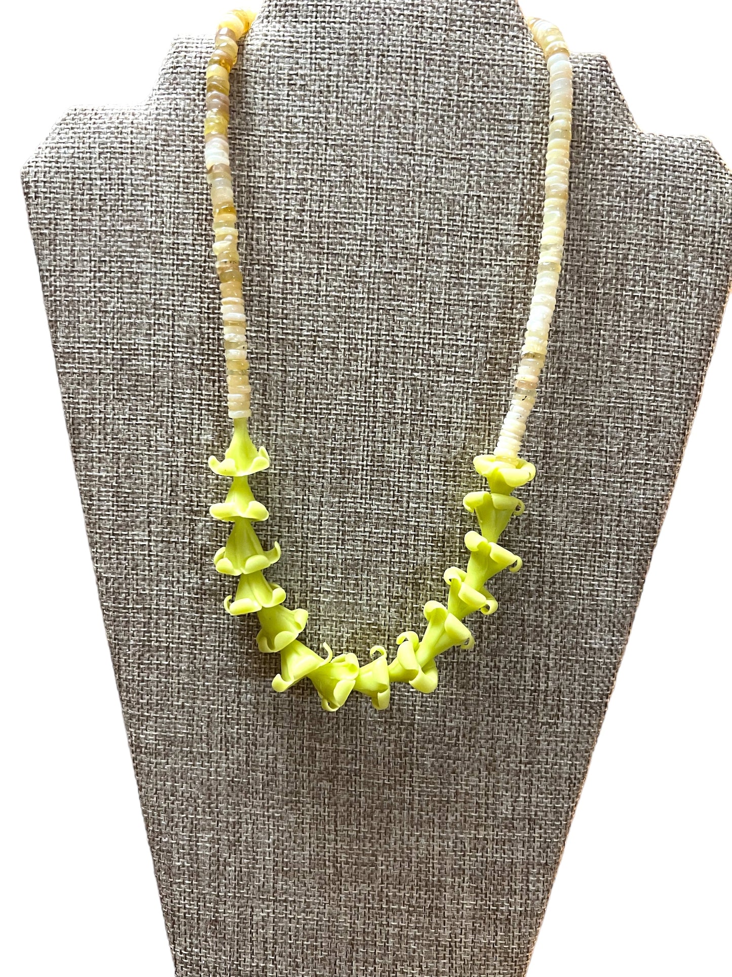 Peruvian Opal Puakenikeni Necklace