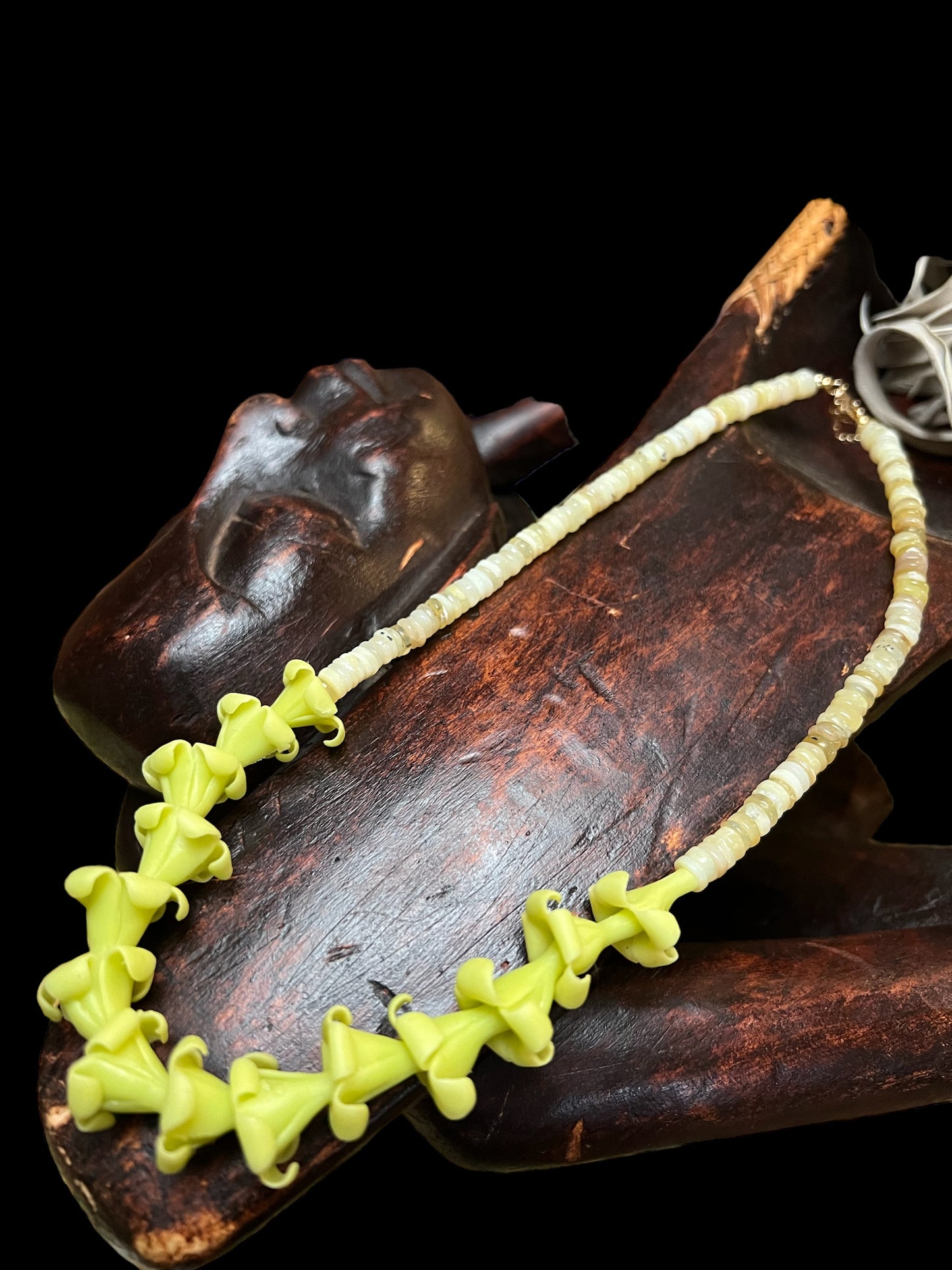 Peruvian Opal Puakenikeni Necklace