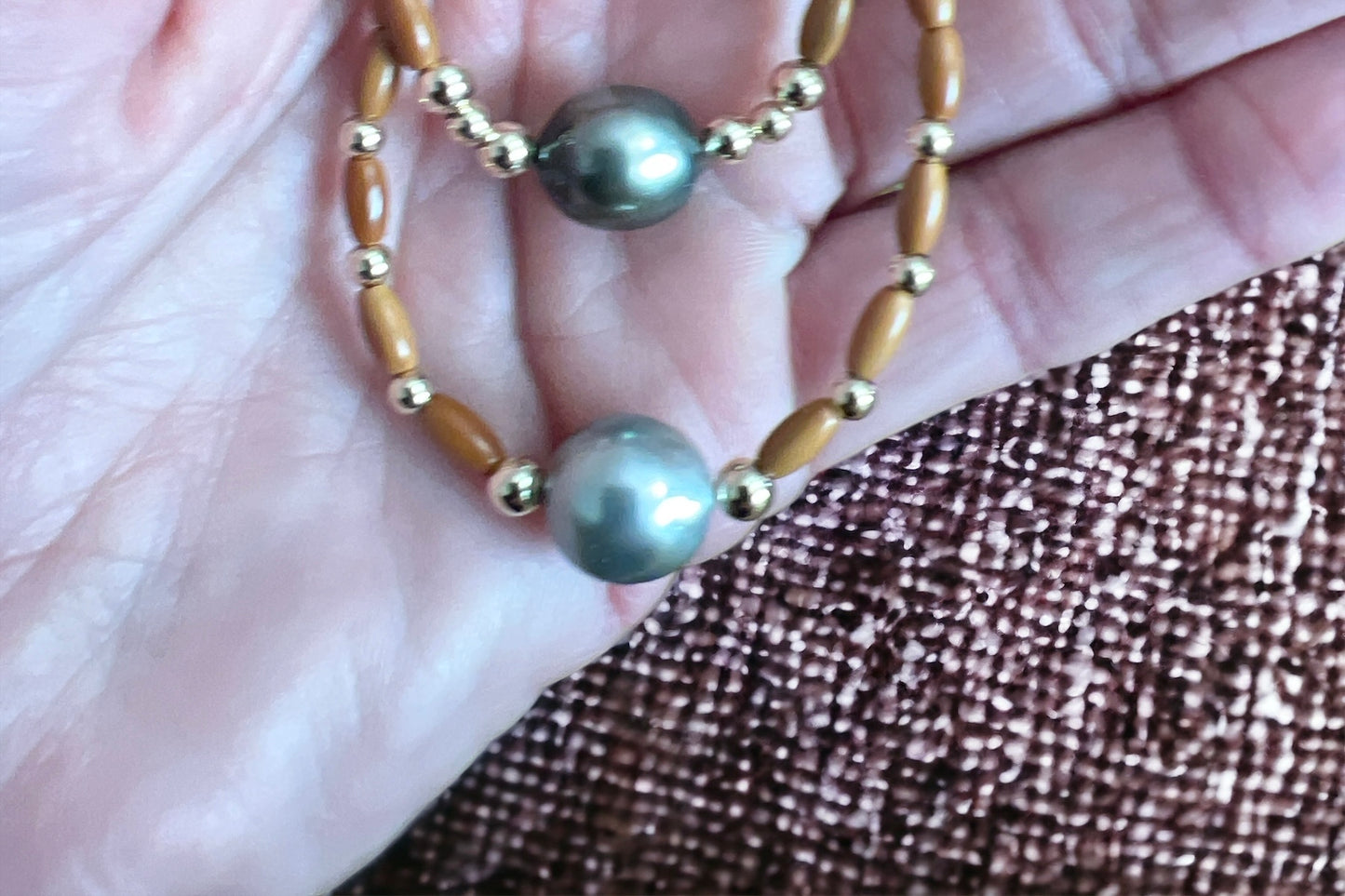 Tahitian Olive Wood Necklace