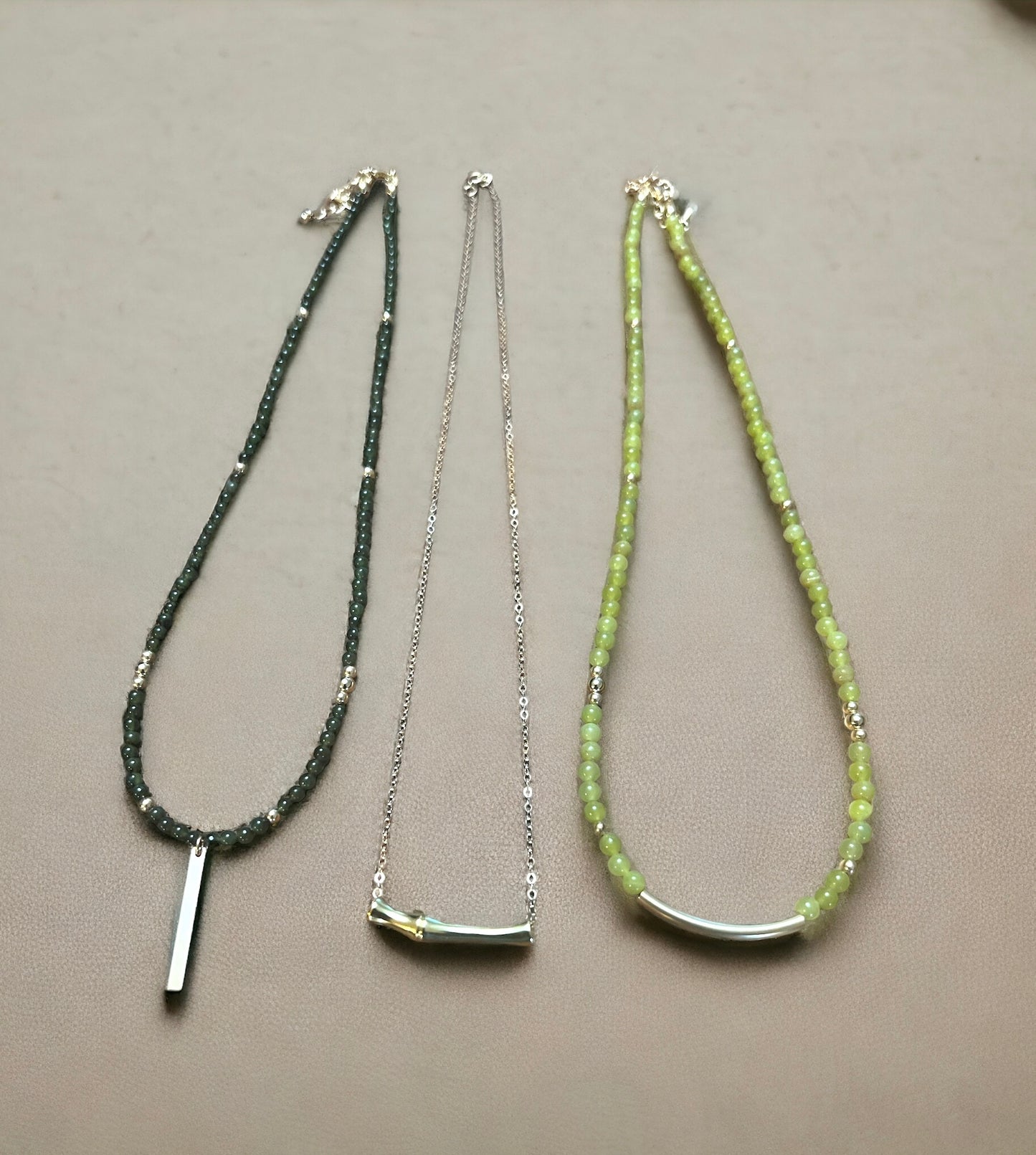 Gold Bamboo Bar Necklace