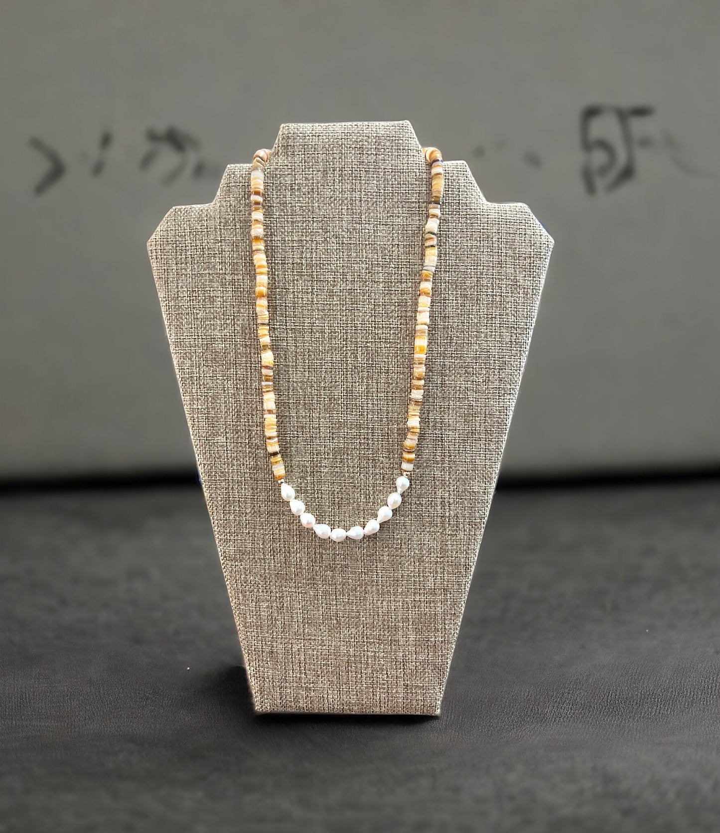 South Sea Shell and Edison Pearl Necklace