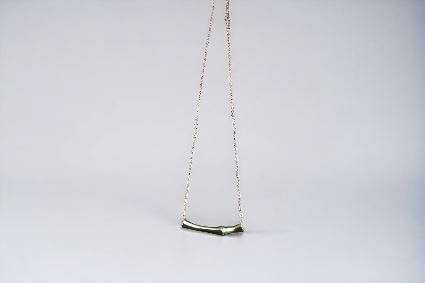 Gold Bamboo Bar Necklace