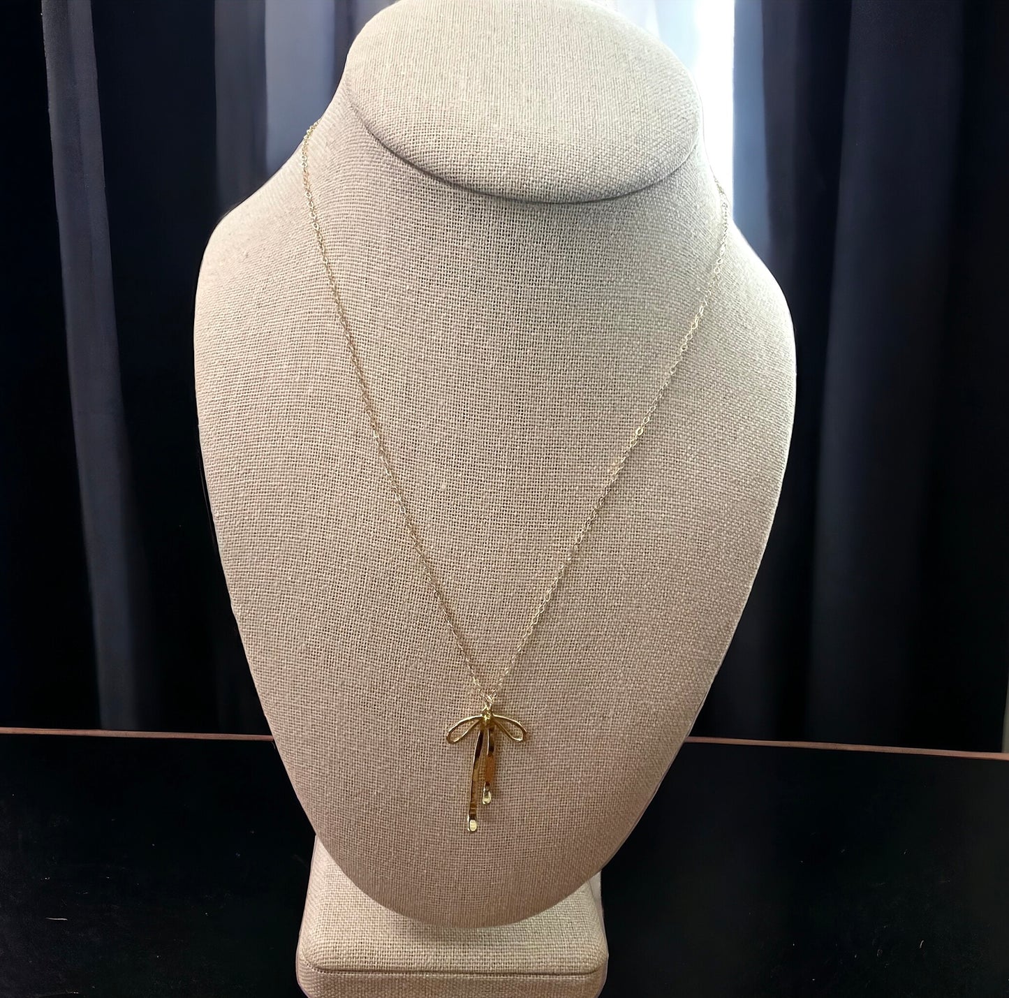 Gold Bow Necklace
