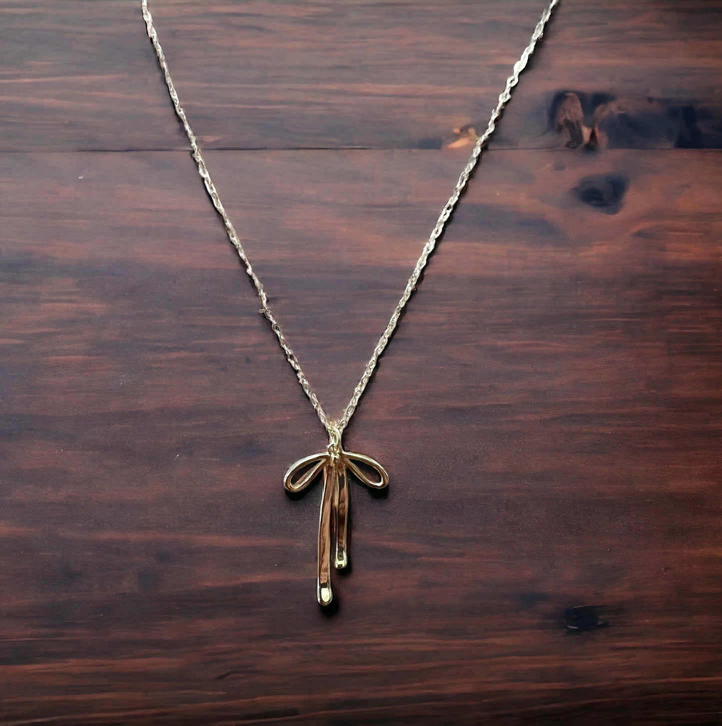 Gold Bow Necklace