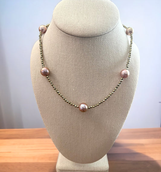 Metallic Edison Satellite Necklace