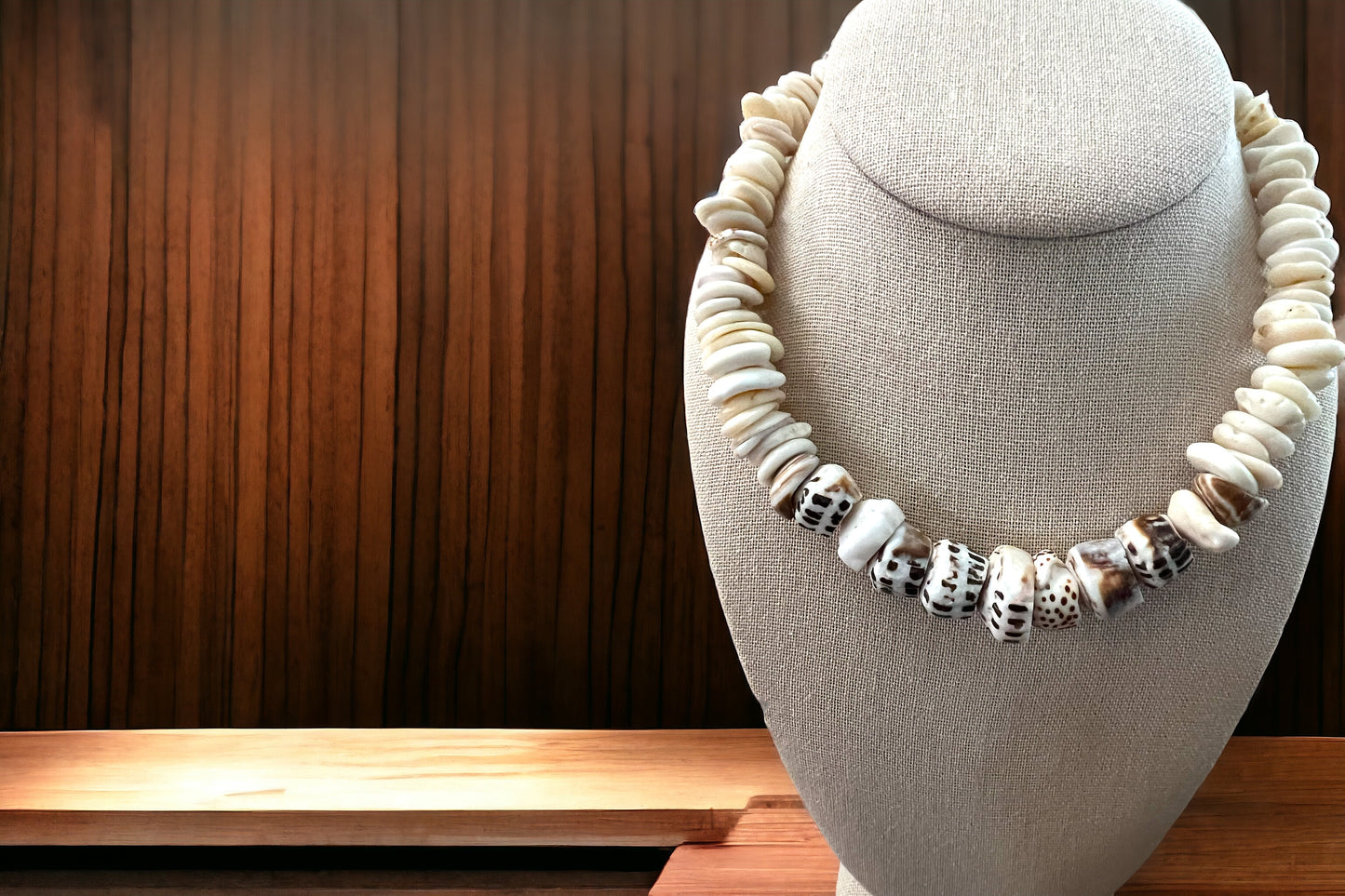 Mixed Cone & Puka Shell Necklace