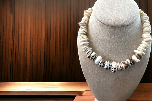 Mixed Cone & Puka Shell Necklace