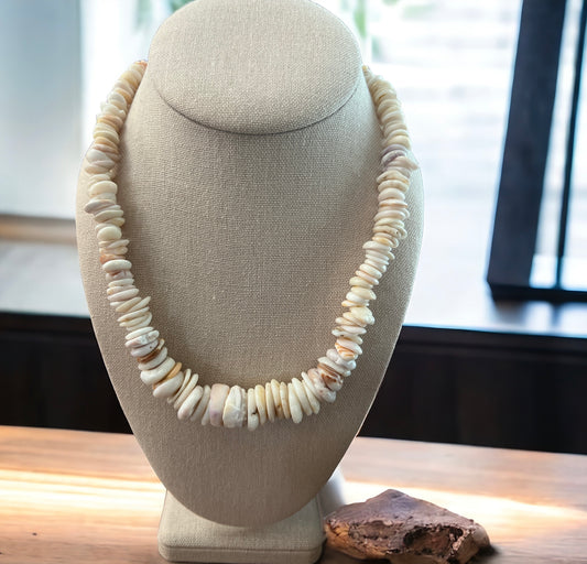 Natural Puka Shell Necklace - Long
