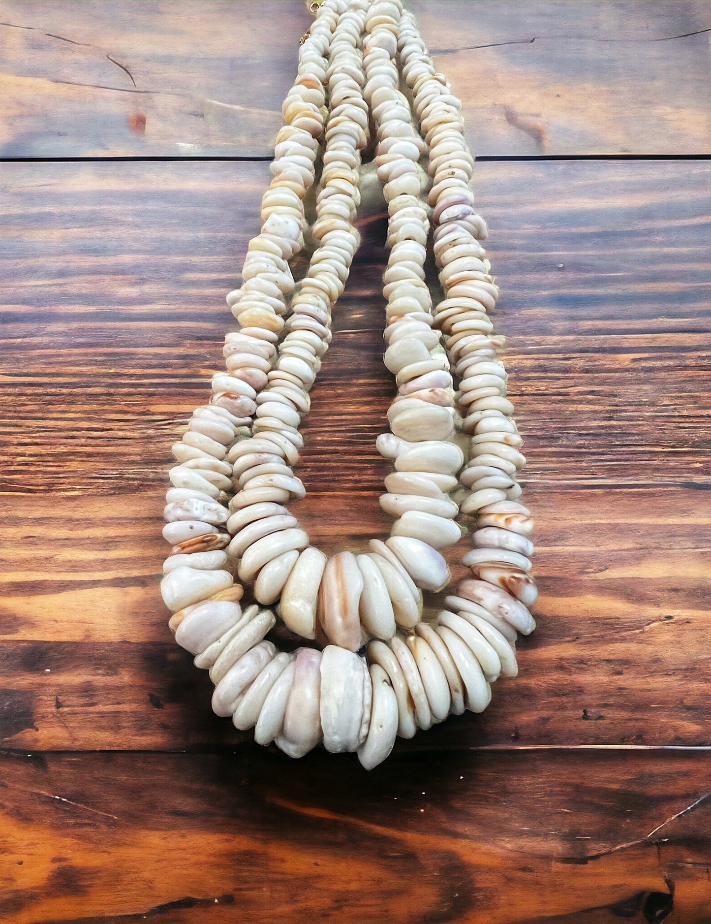 Natural Puka Shell Necklace - Long