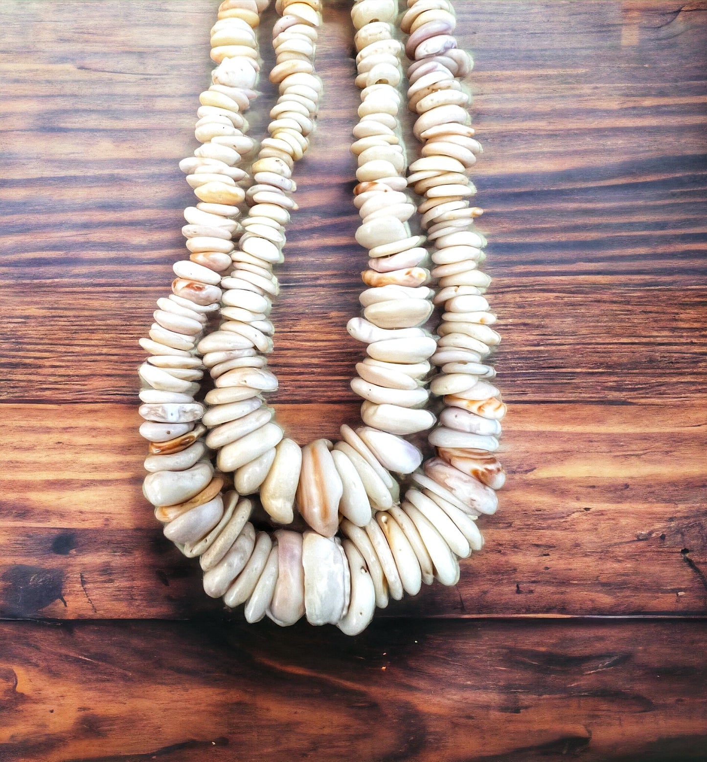 Natural Puka Shell Necklace - Long