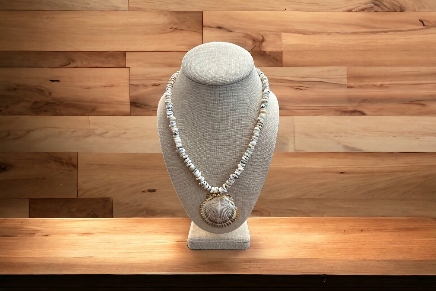 Scallop & Tiger Puka Shell Necklace