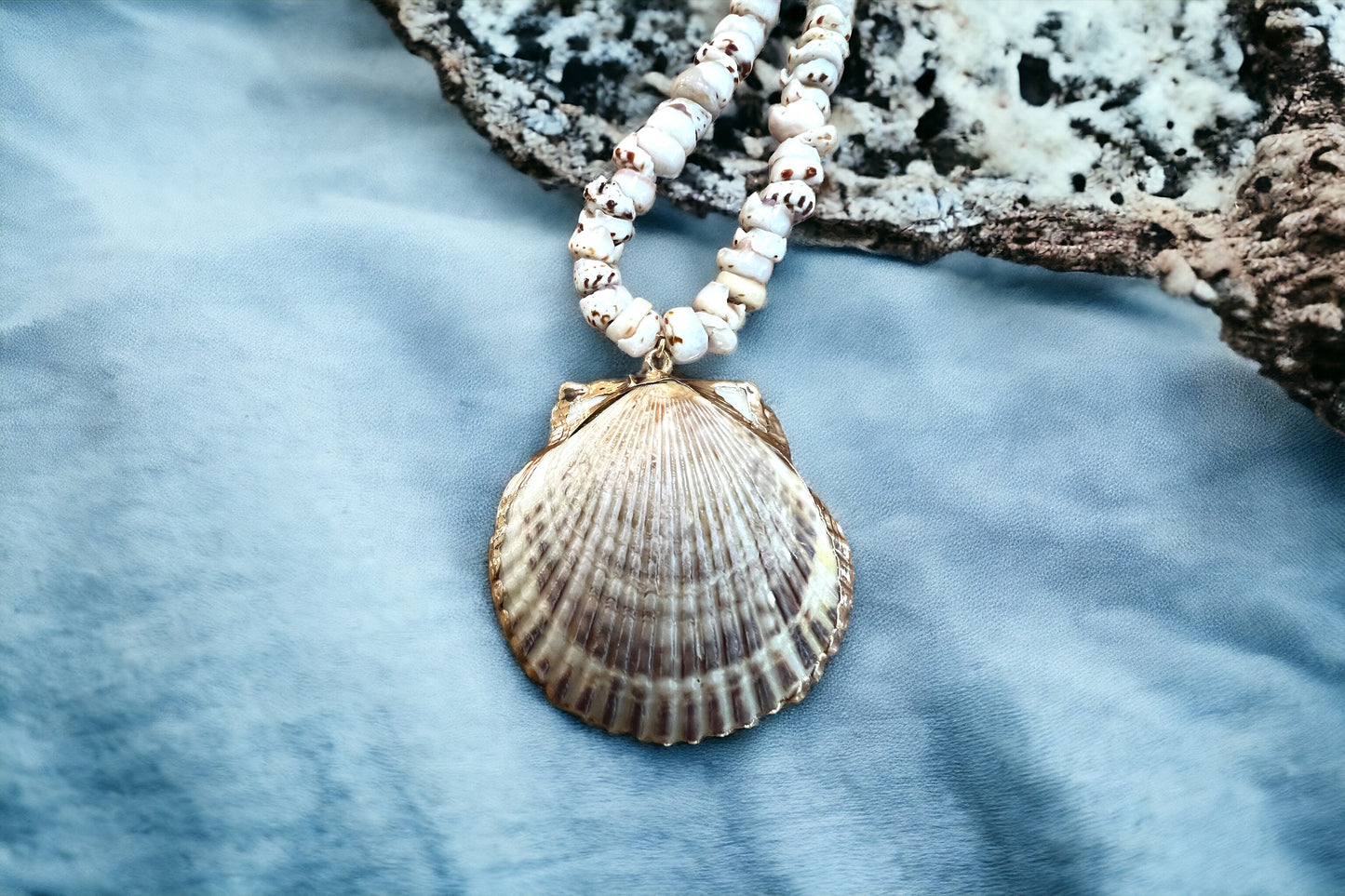 Scallop & Tiger Puka Shell Necklace