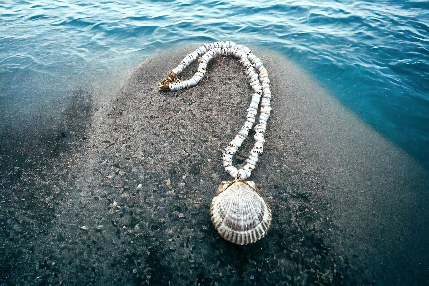 Scallop & Tiger Puka Shell Necklace