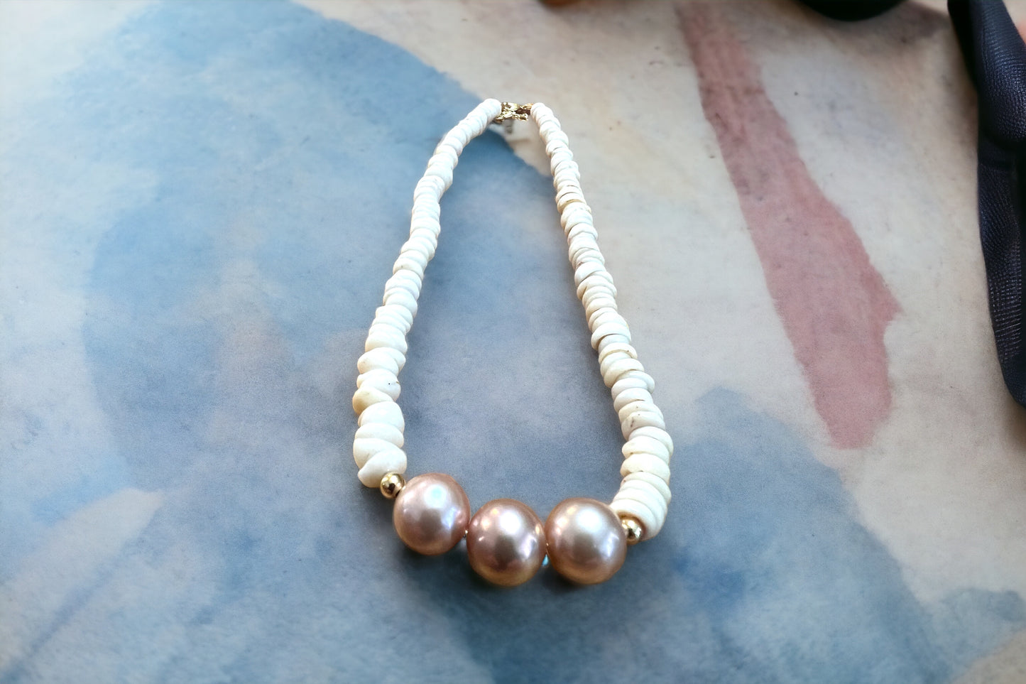 Edison Pearl & Puka Shell Necklace