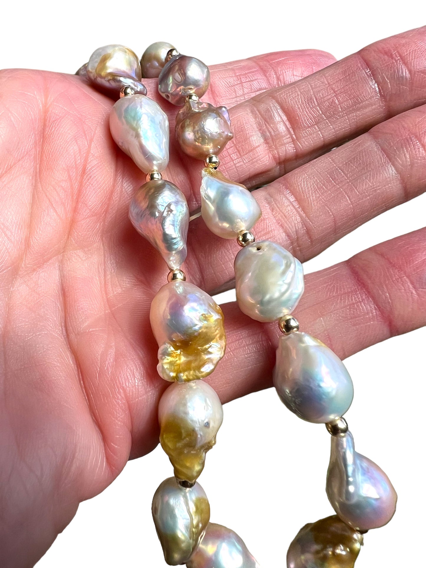 Pond Slime Pearl Necklace - Large