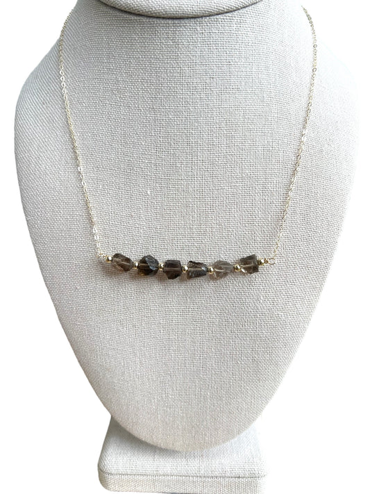 Whiskey Quartz Bar Necklace