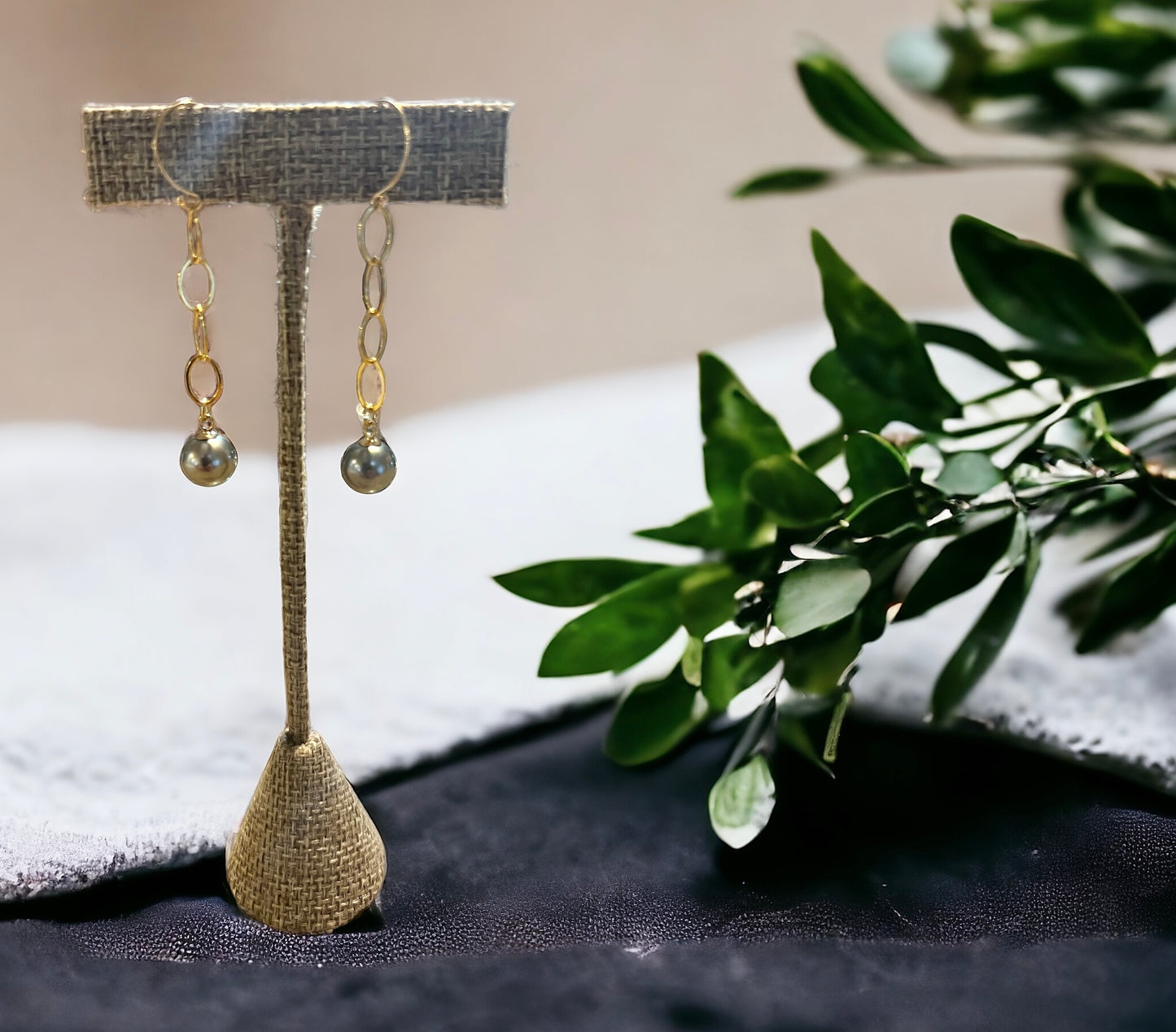 Tahitian Pearl Link Danglers