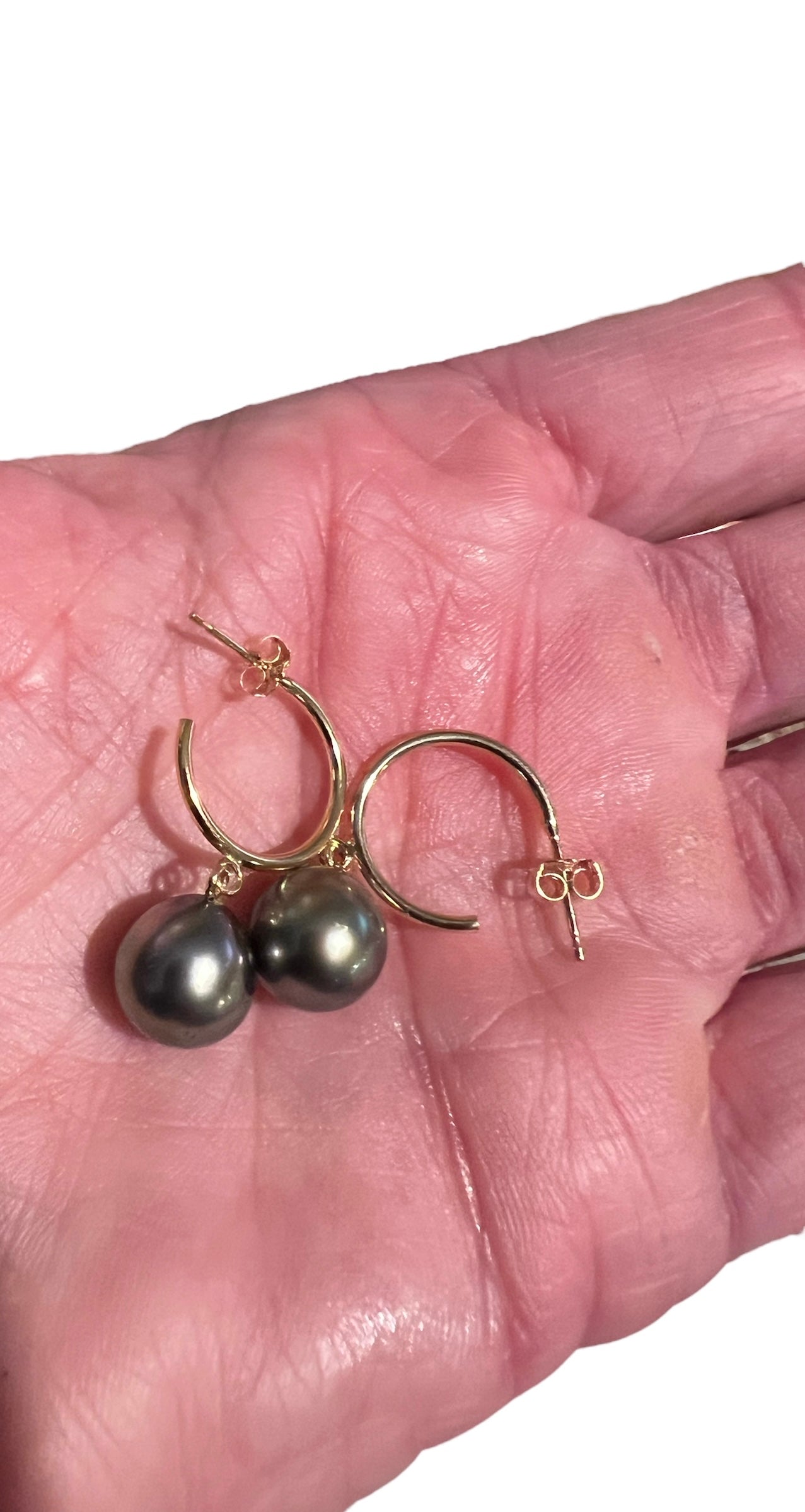 Tahitian Pearl Perfect Hoops