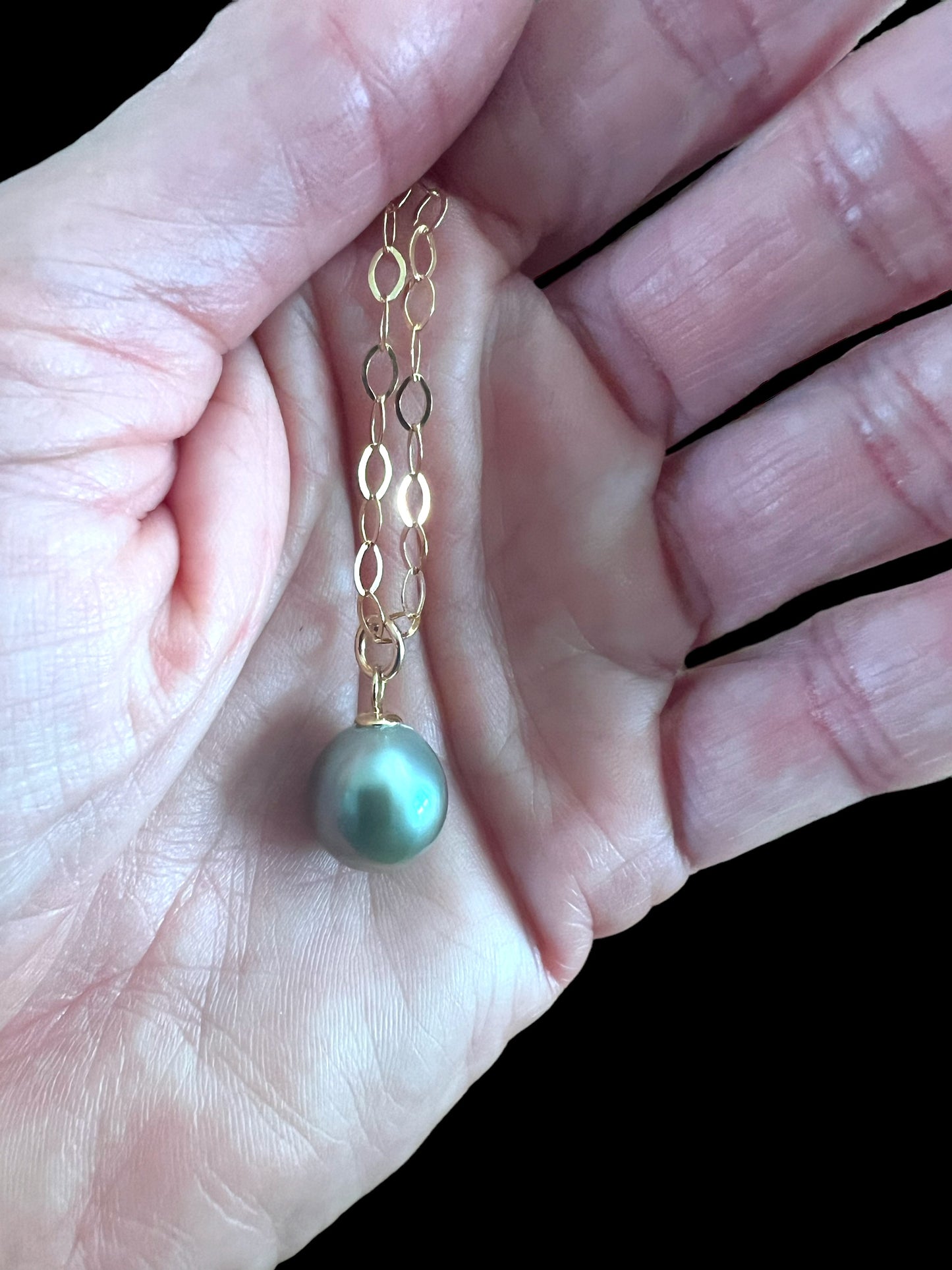 Tahitian Open Link Pendant Necklace