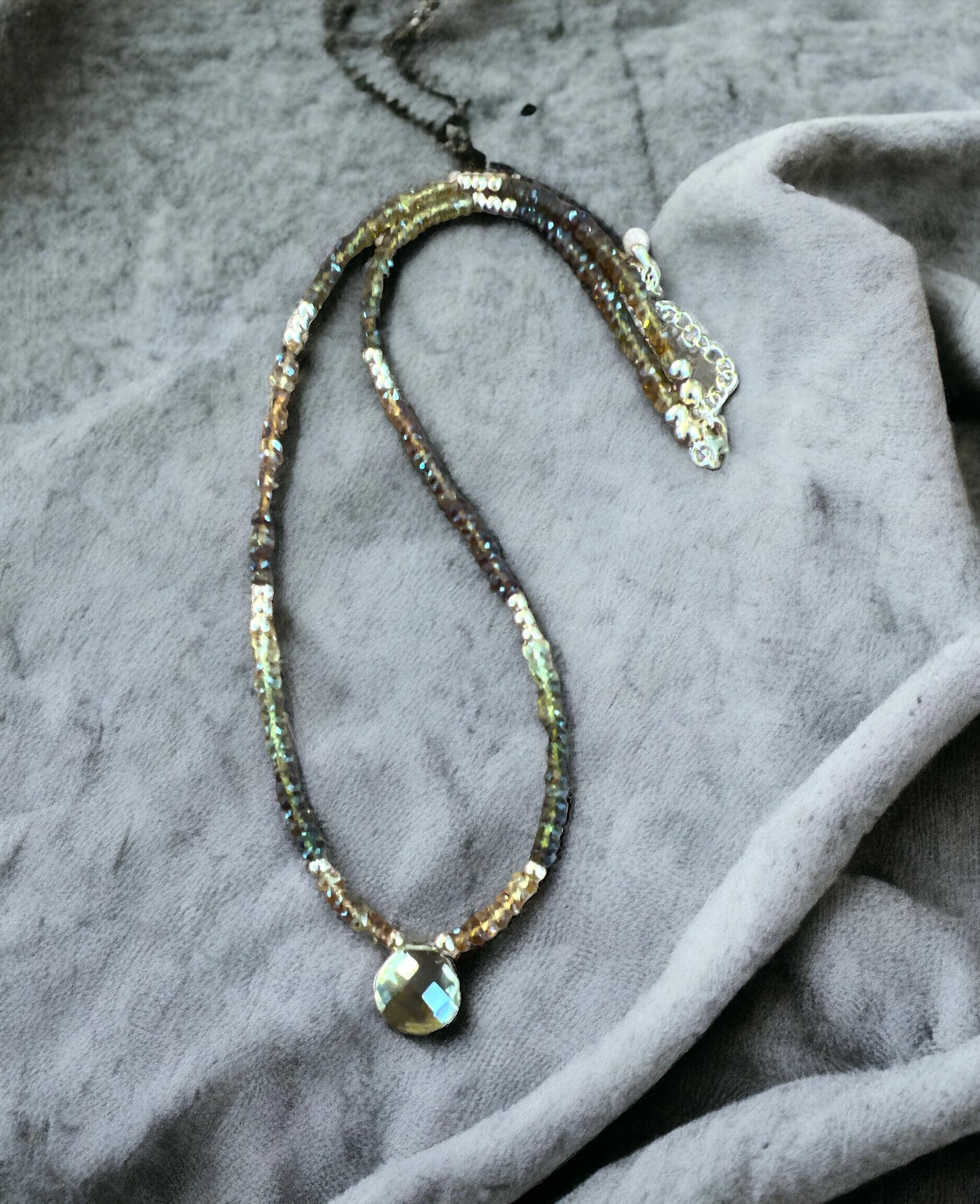 Tourmaline & Citrine Pendant Necklace