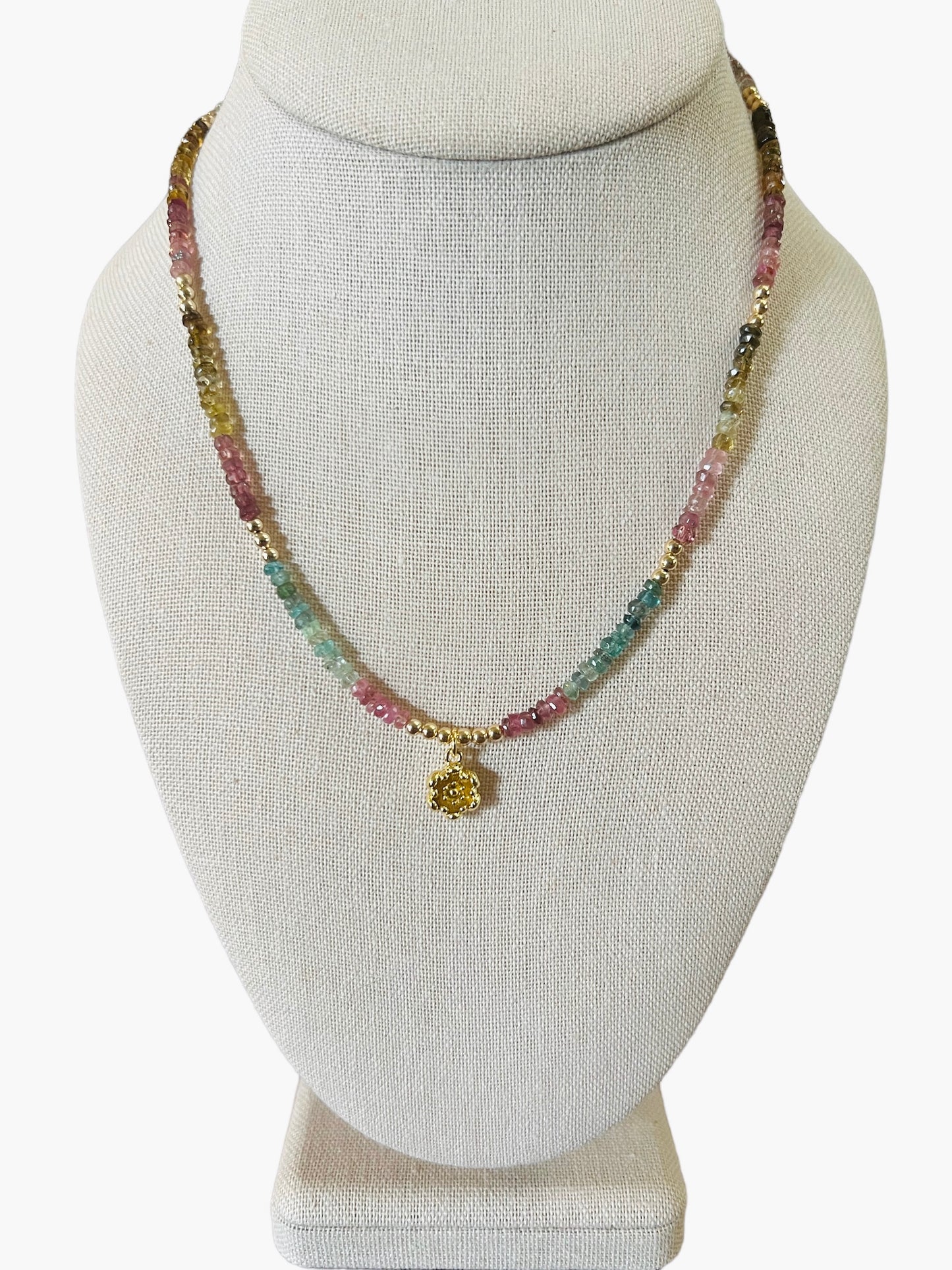 Watermelon Tourmaline Choker Necklace