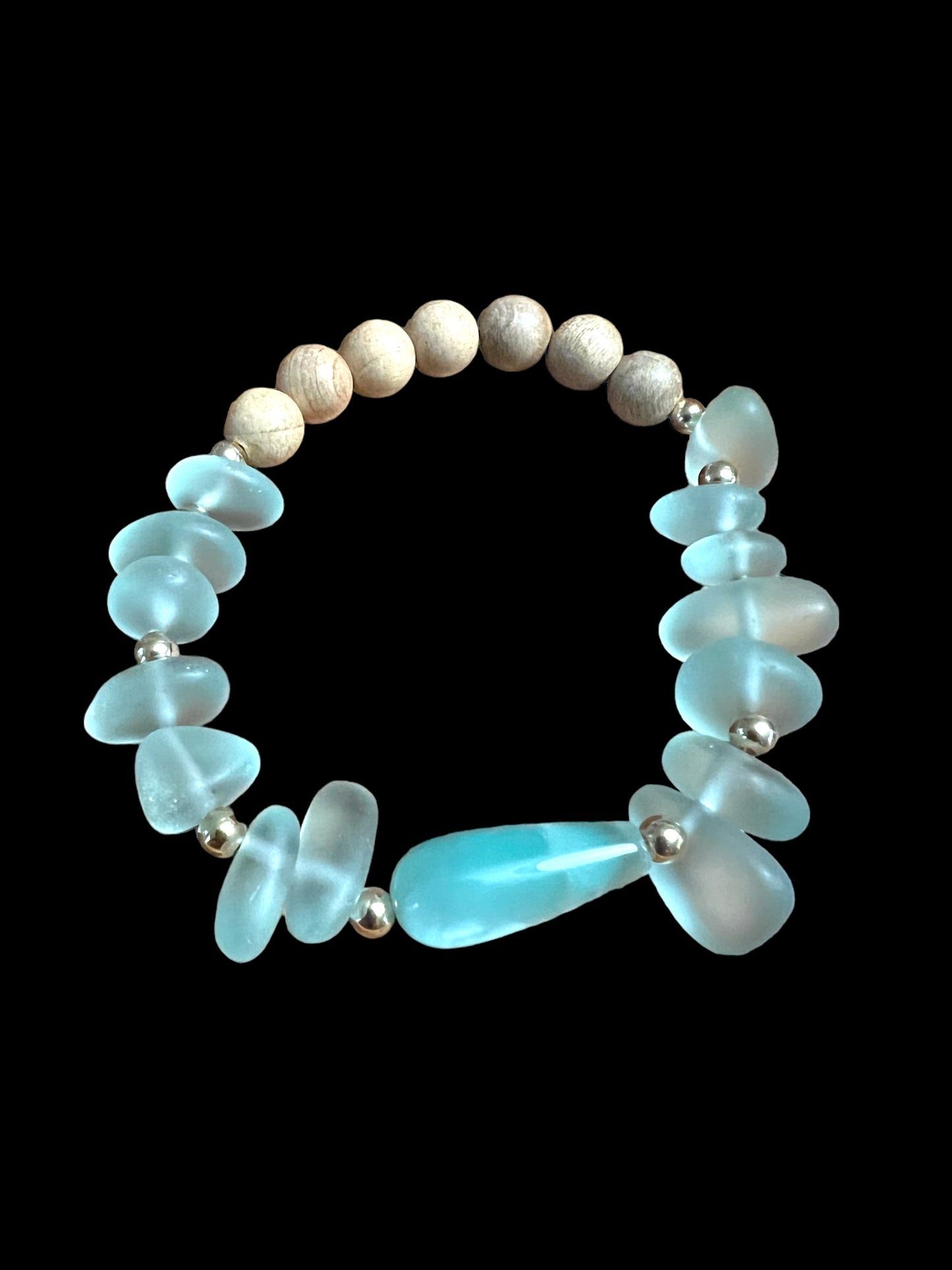 Moonstone & Sea Glass Bracelet