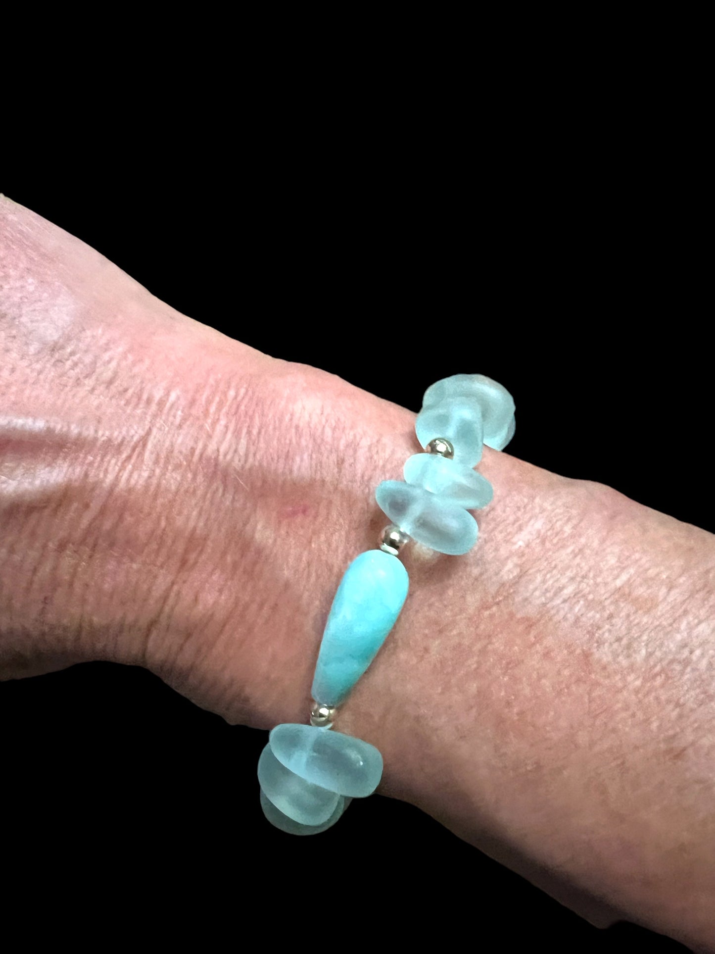 Moonstone & Sea Glass Bracelet
