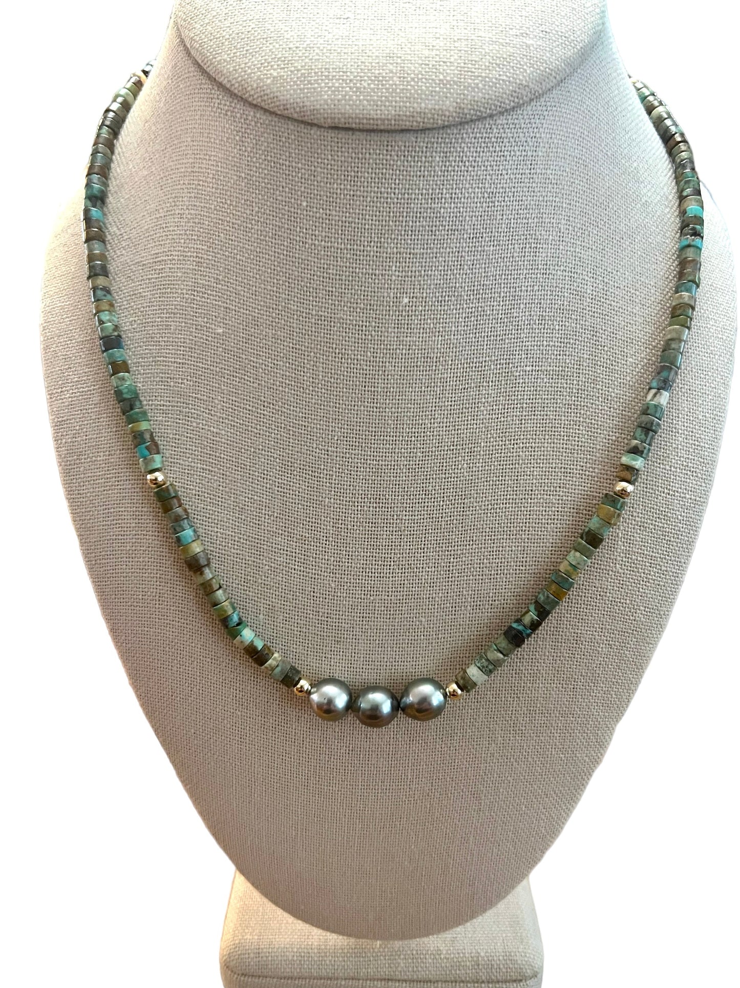 Tahitian Pearl Turquoise Necklace